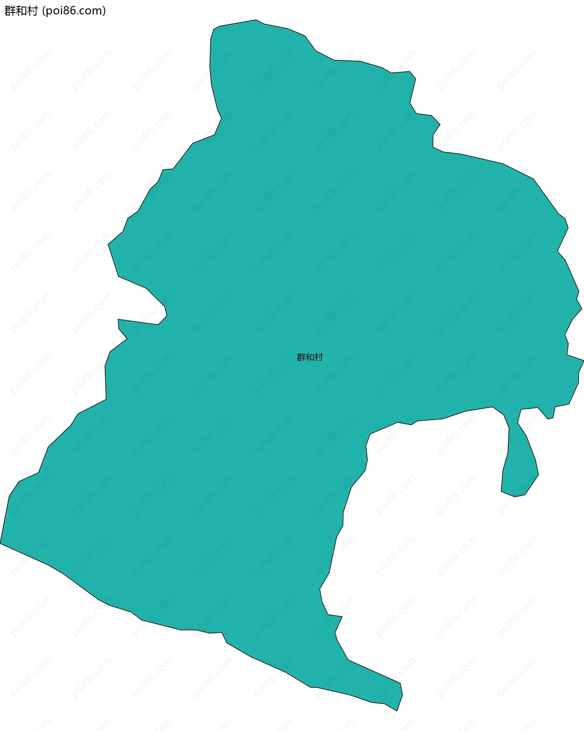 群和村边界地图