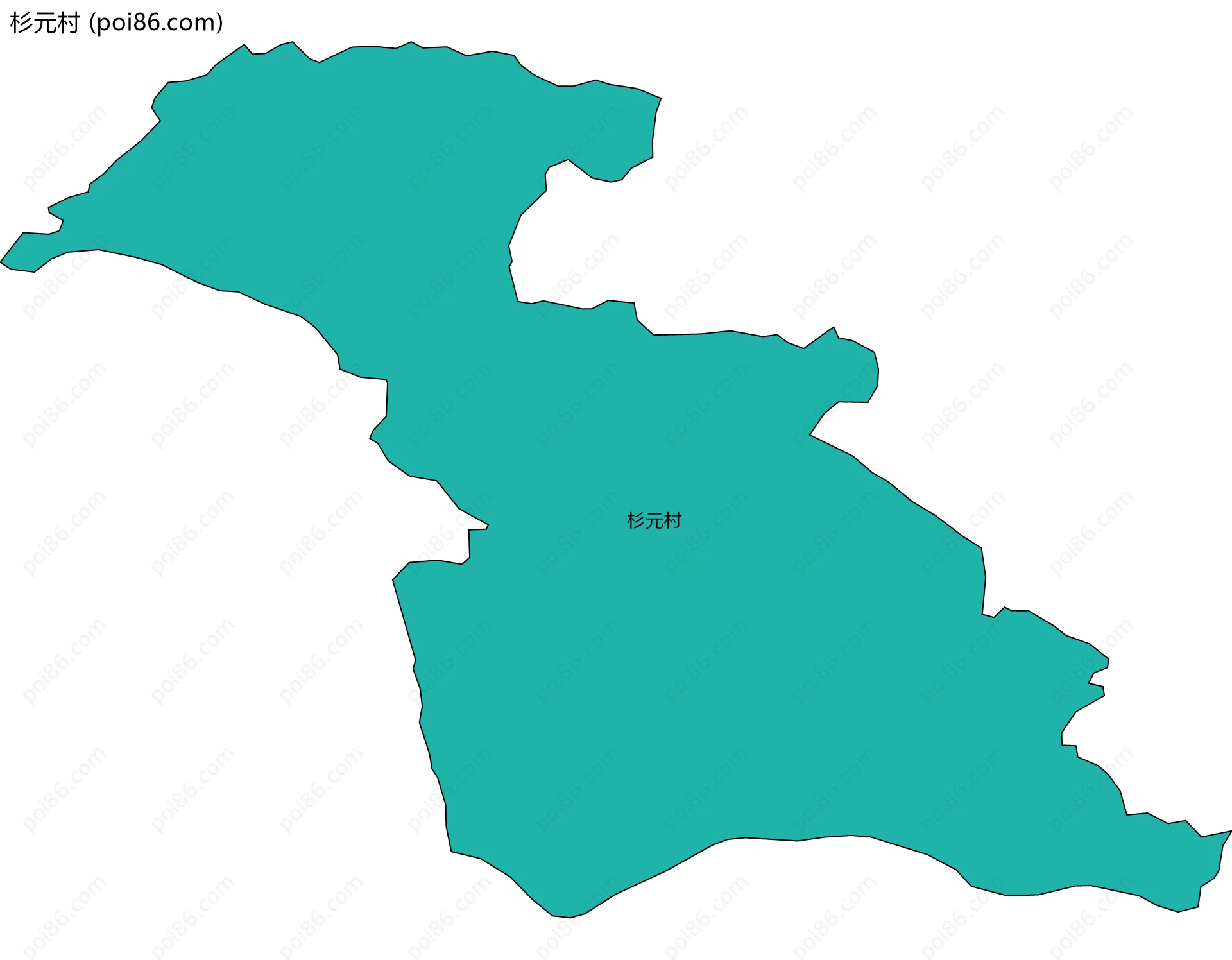 杉元村边界地图