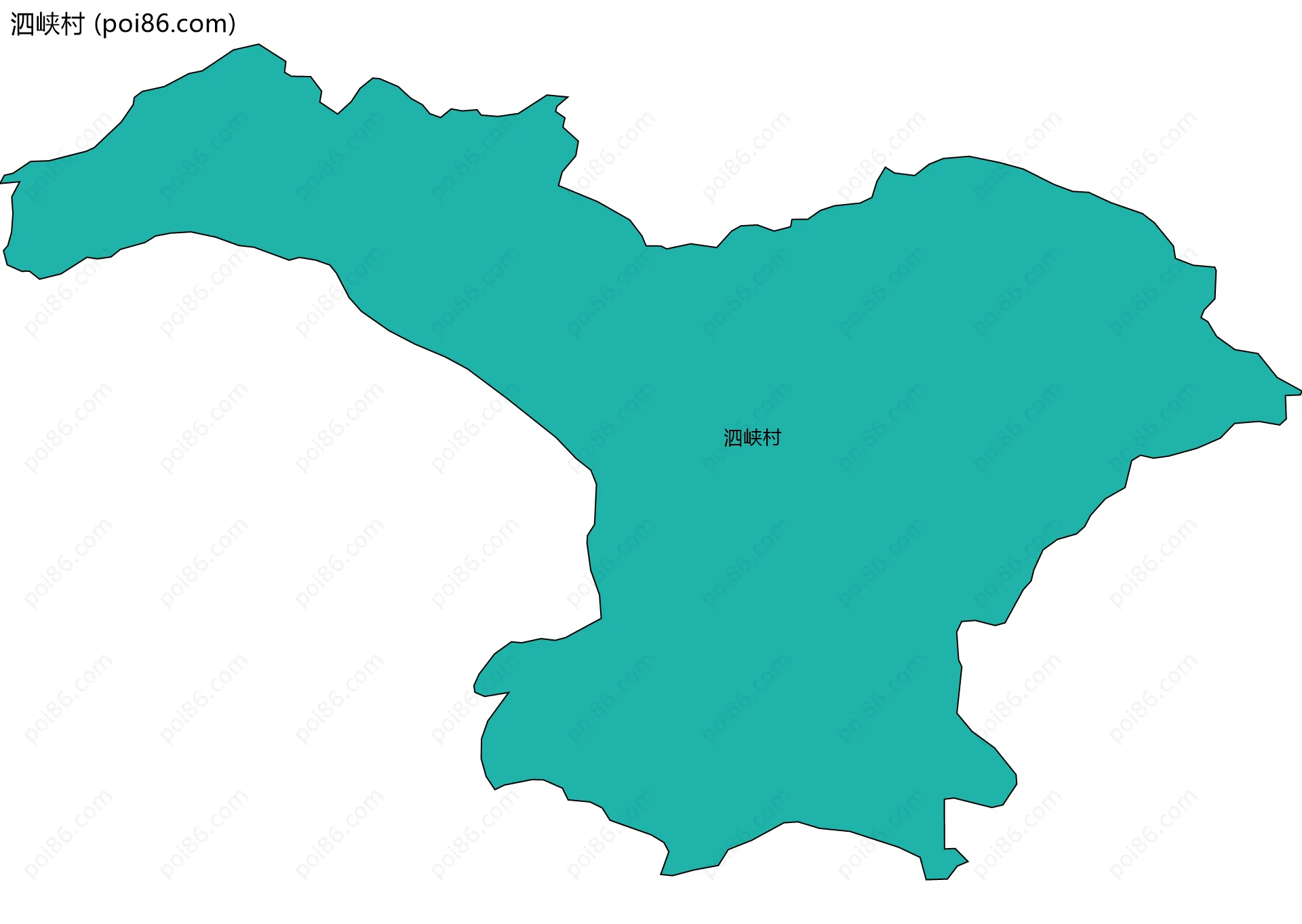 泗峡村边界地图