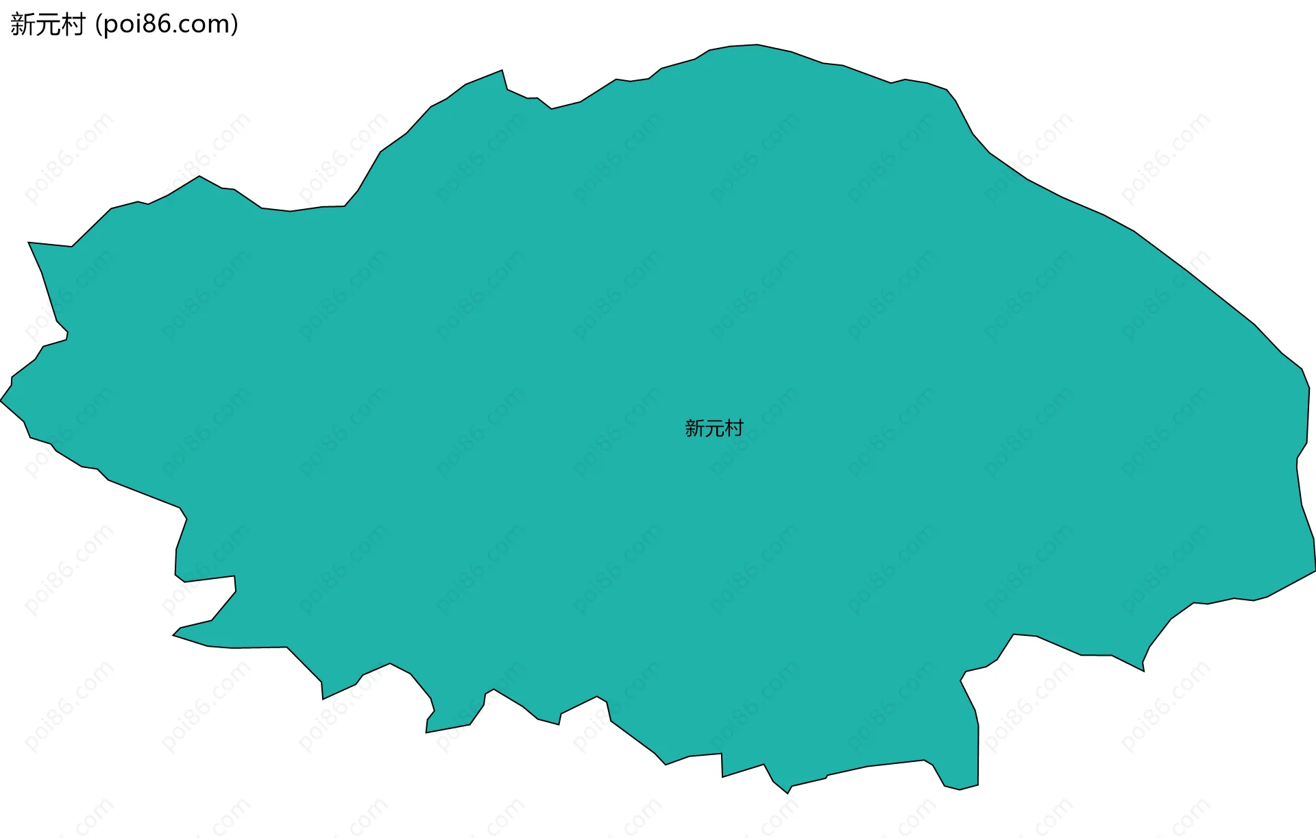 新元村边界地图