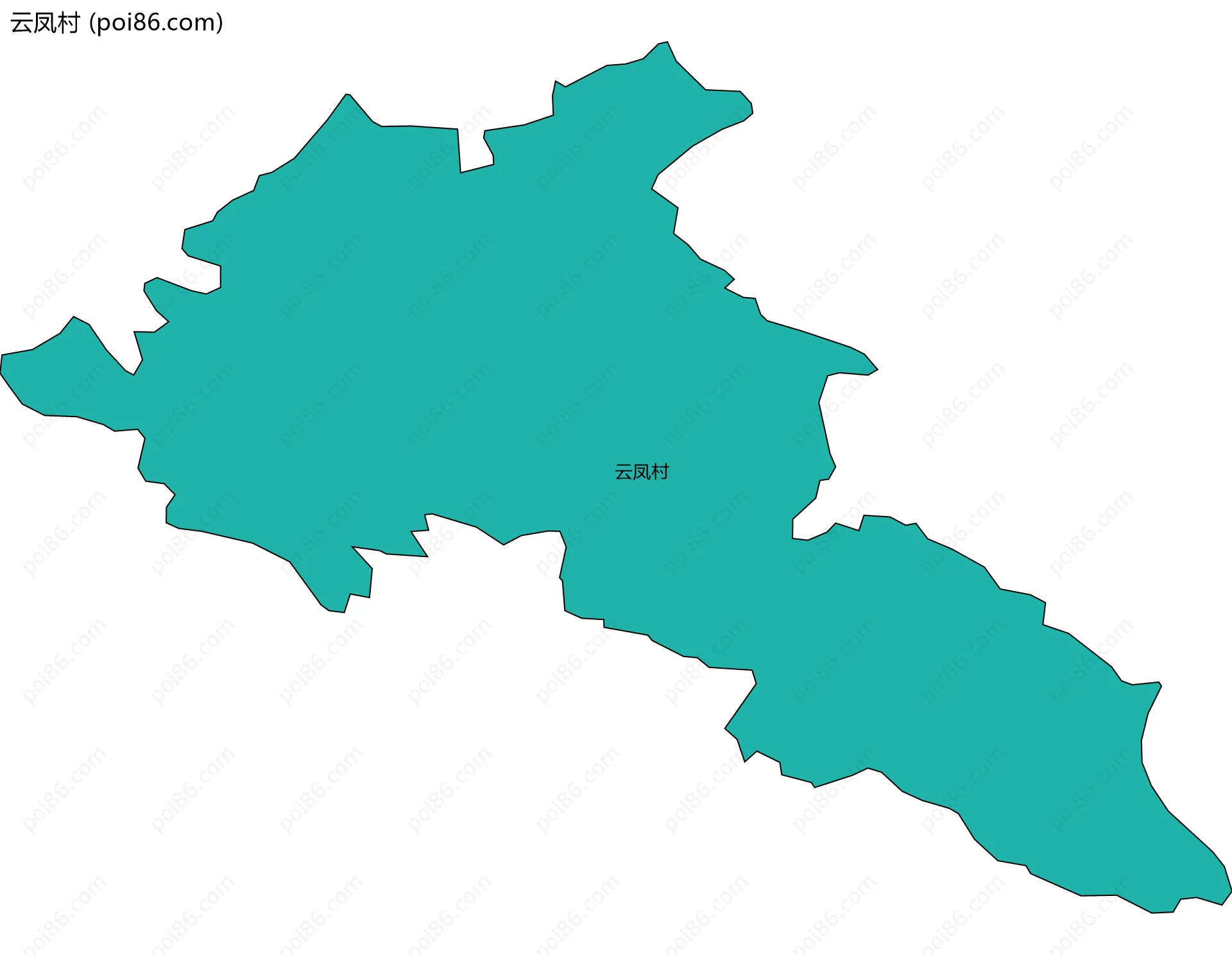 云凤村边界地图