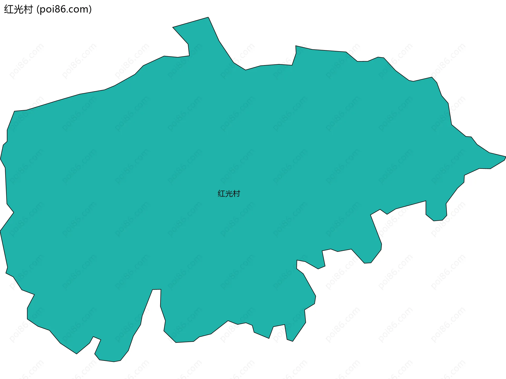 红光村边界地图