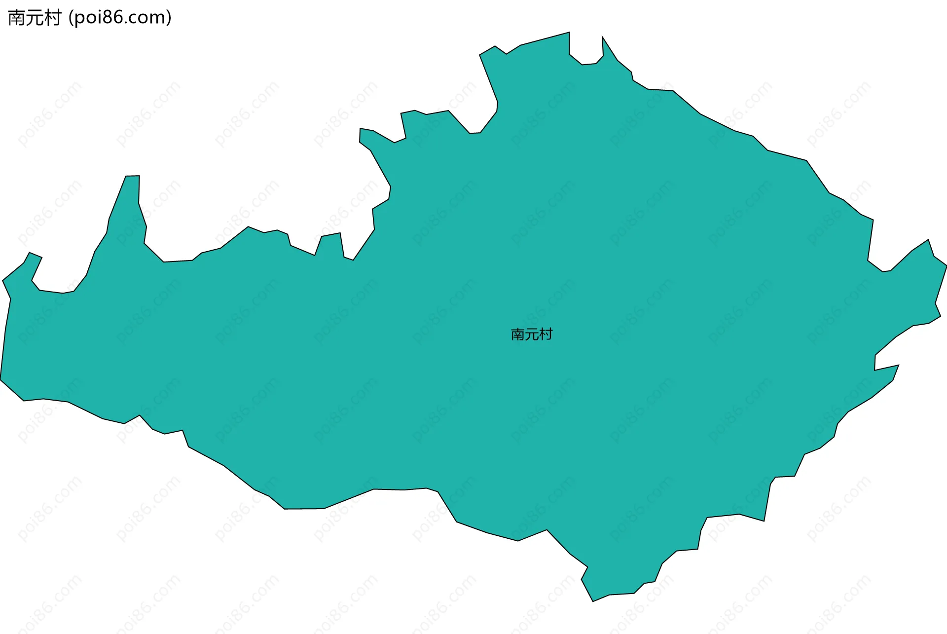 南元村边界地图