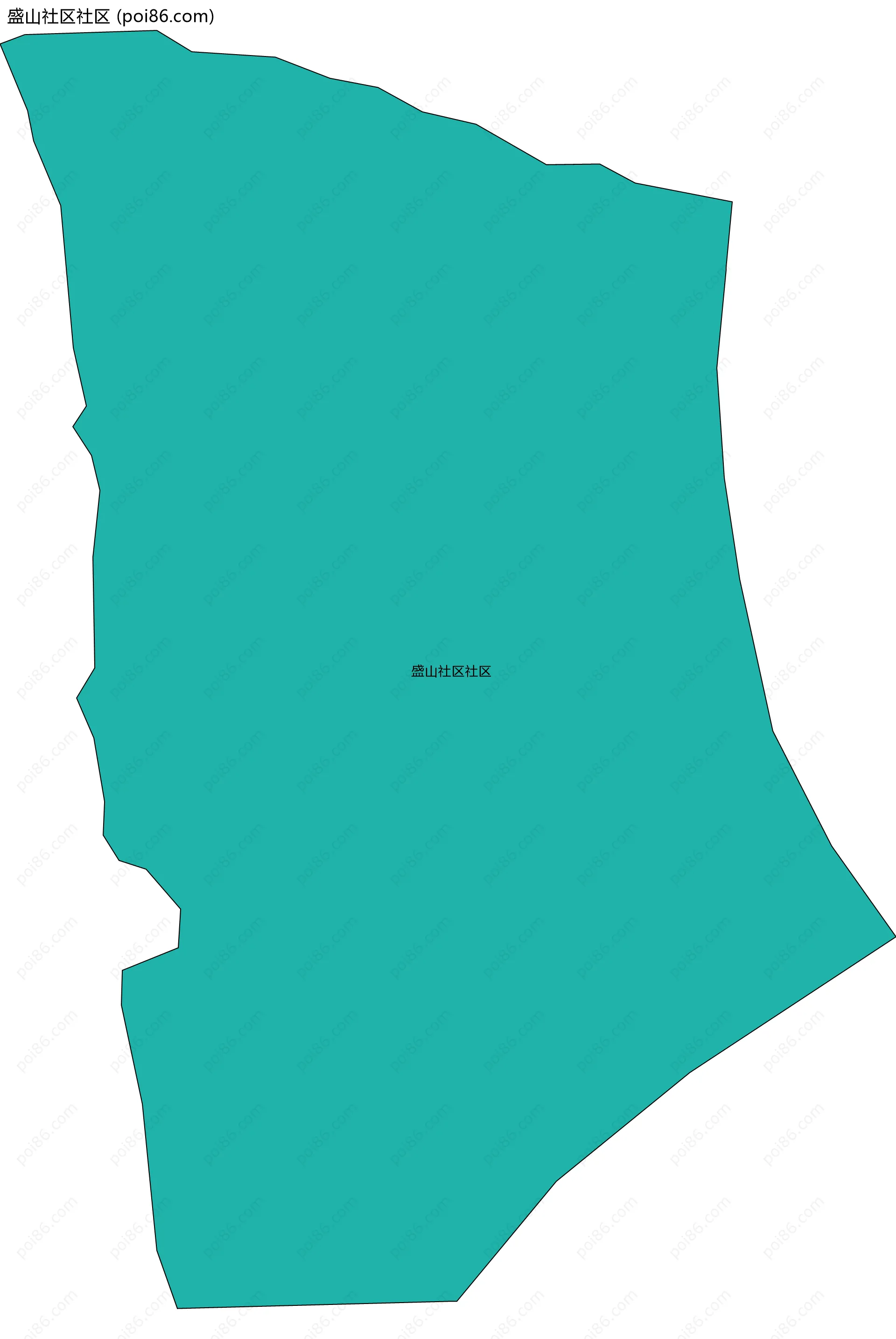 盛山社区社区边界地图