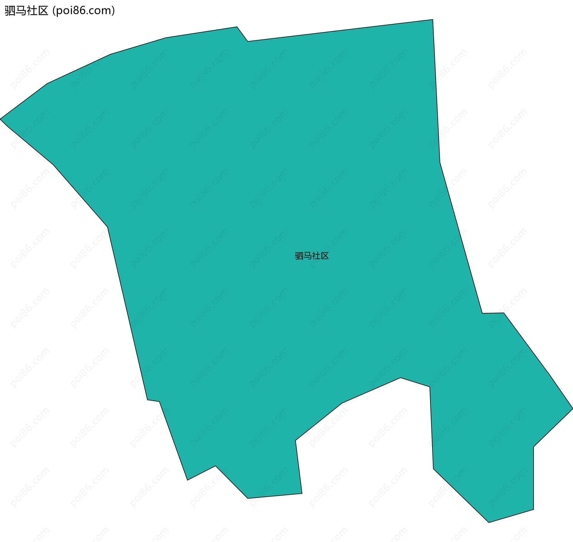 驷马社区边界地图