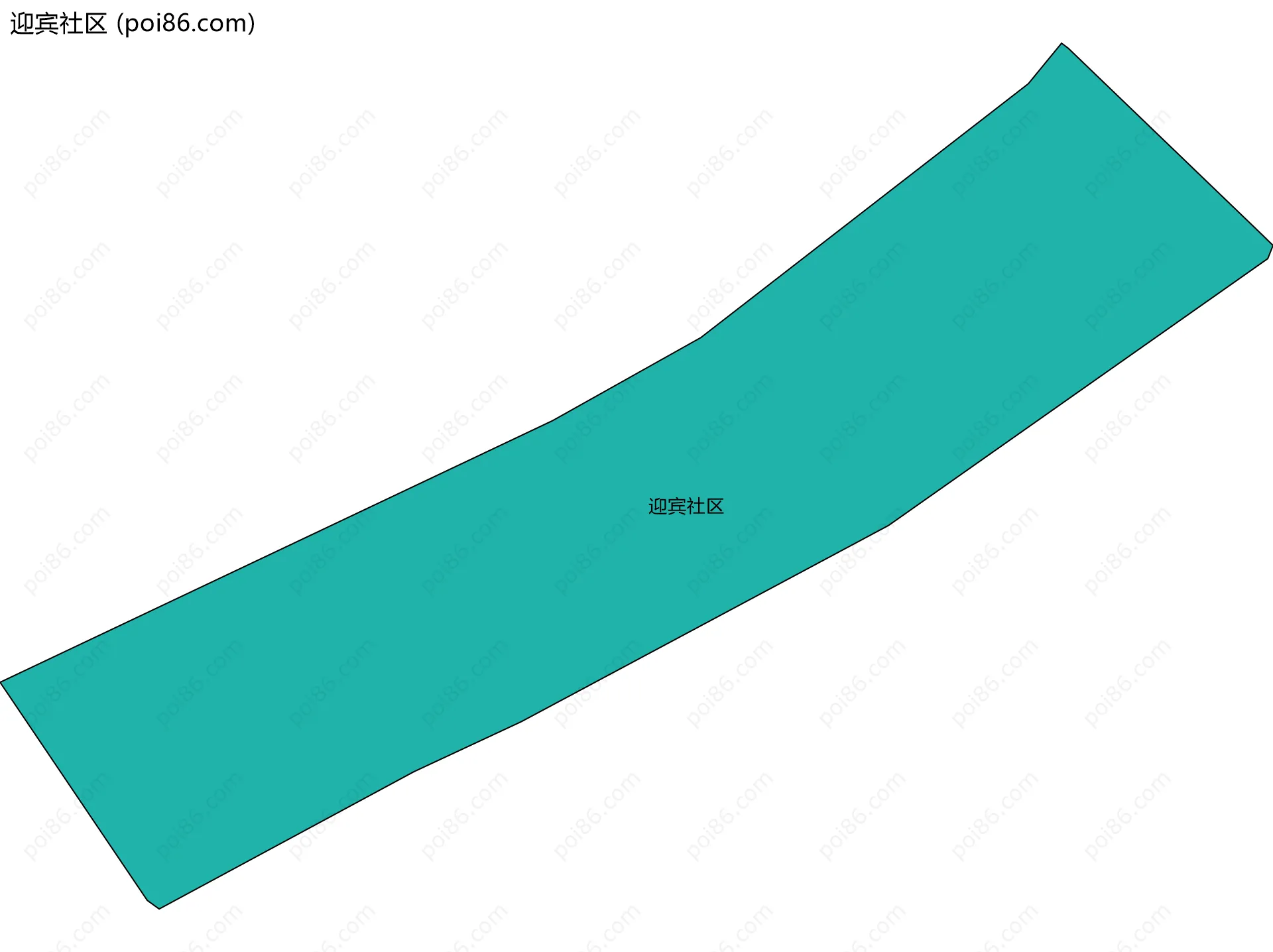 迎宾社区边界地图