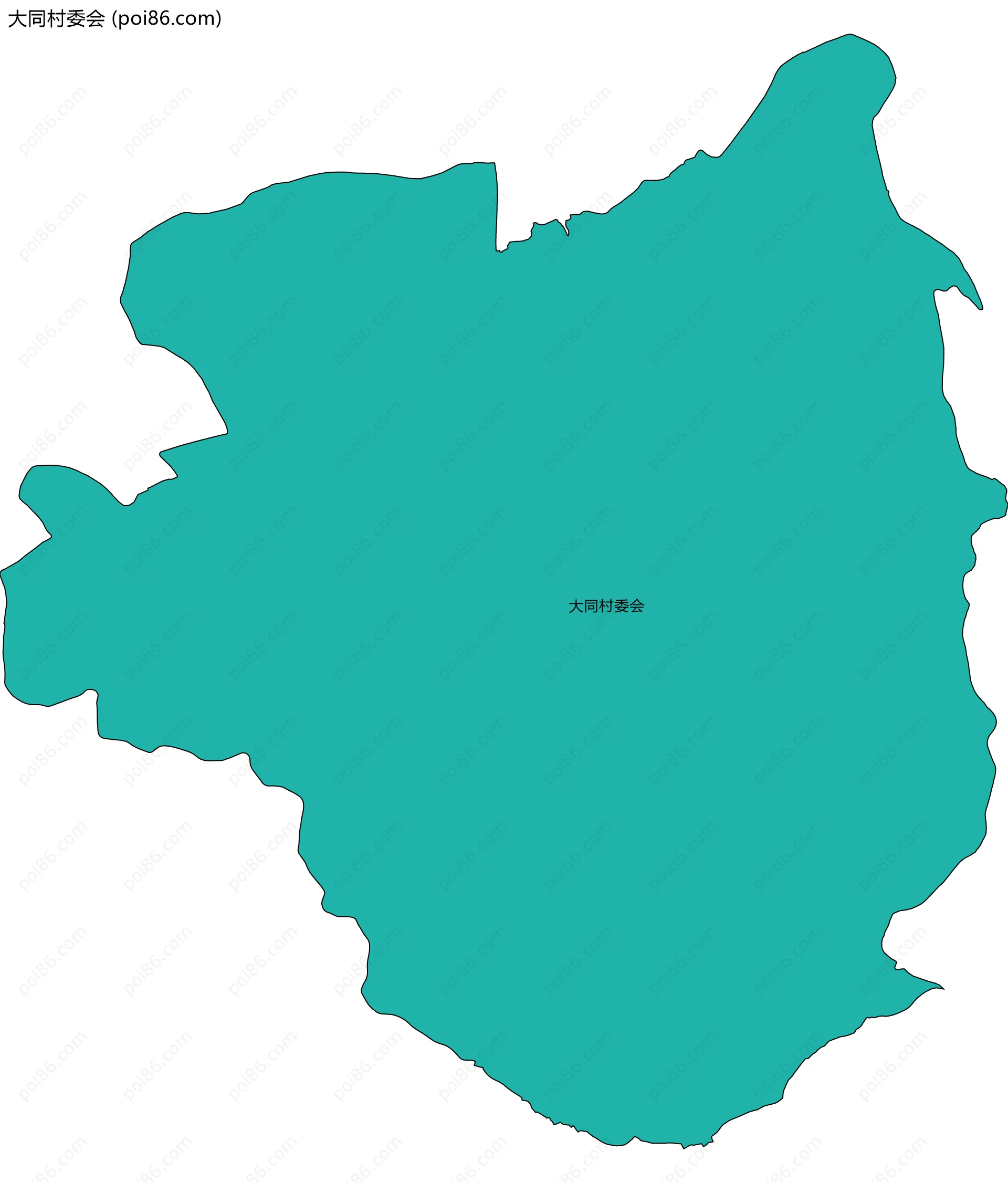 大同村委会边界地图