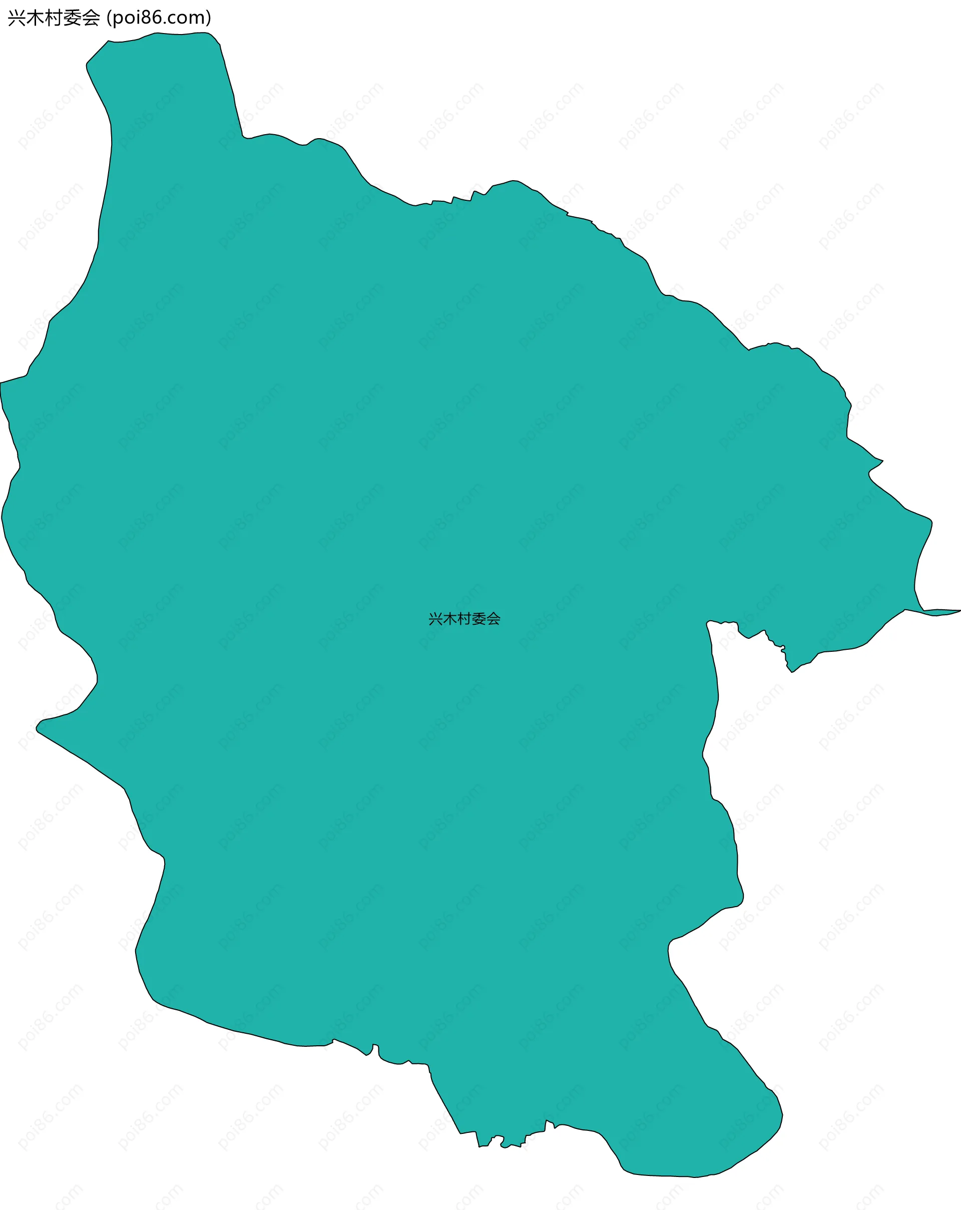 兴木村委会边界地图