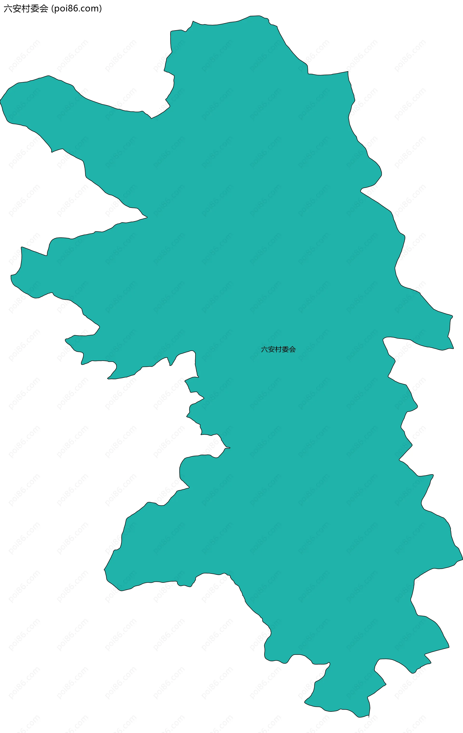 六安村委会边界地图