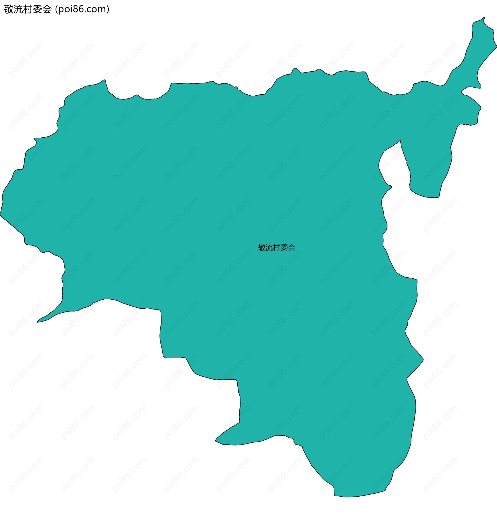 敬流村委会边界地图