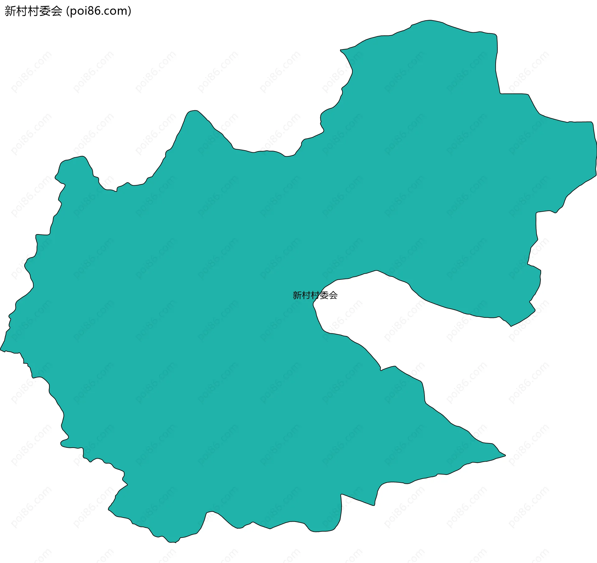 新村村委会边界地图