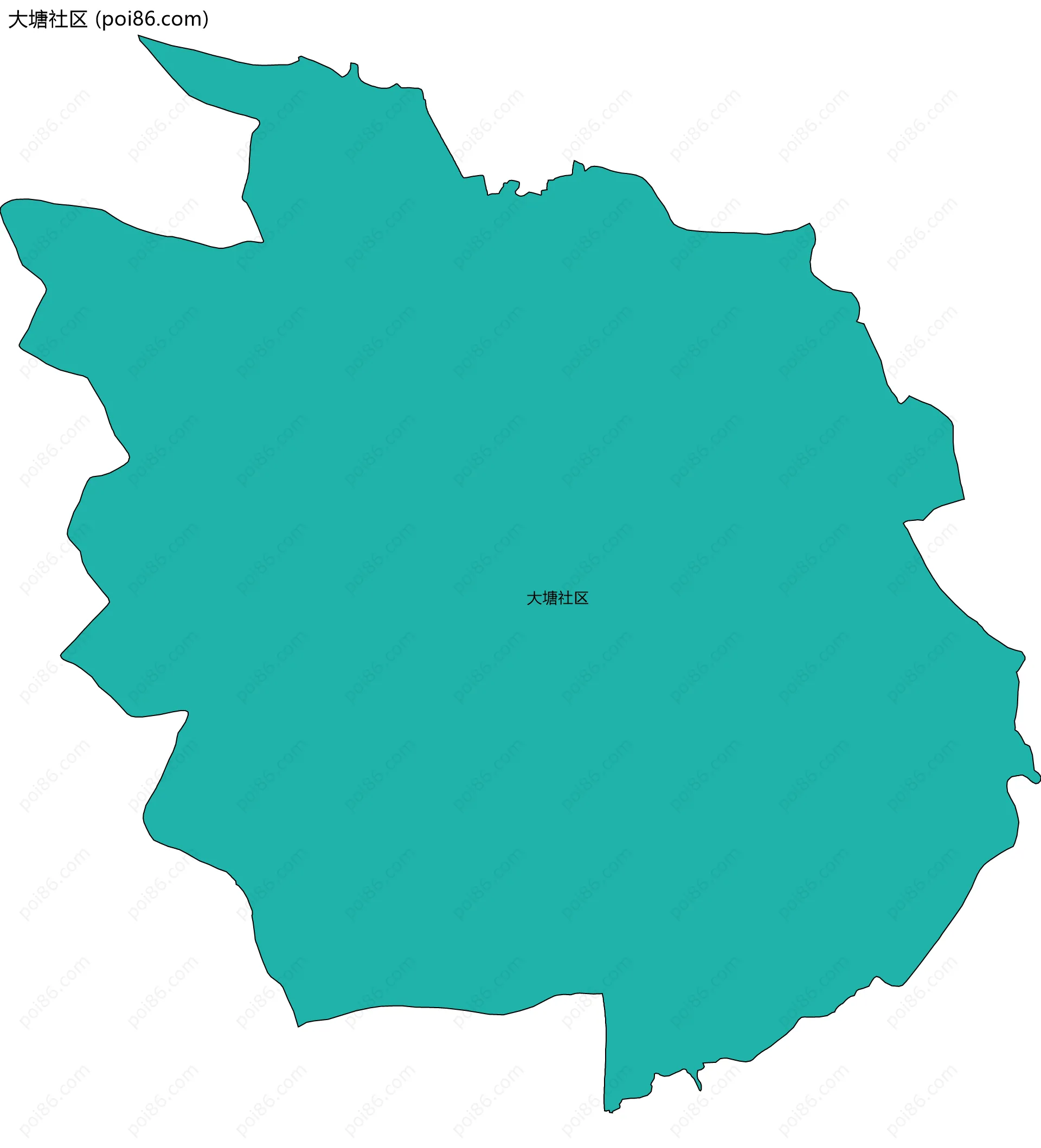 大塘社区边界地图