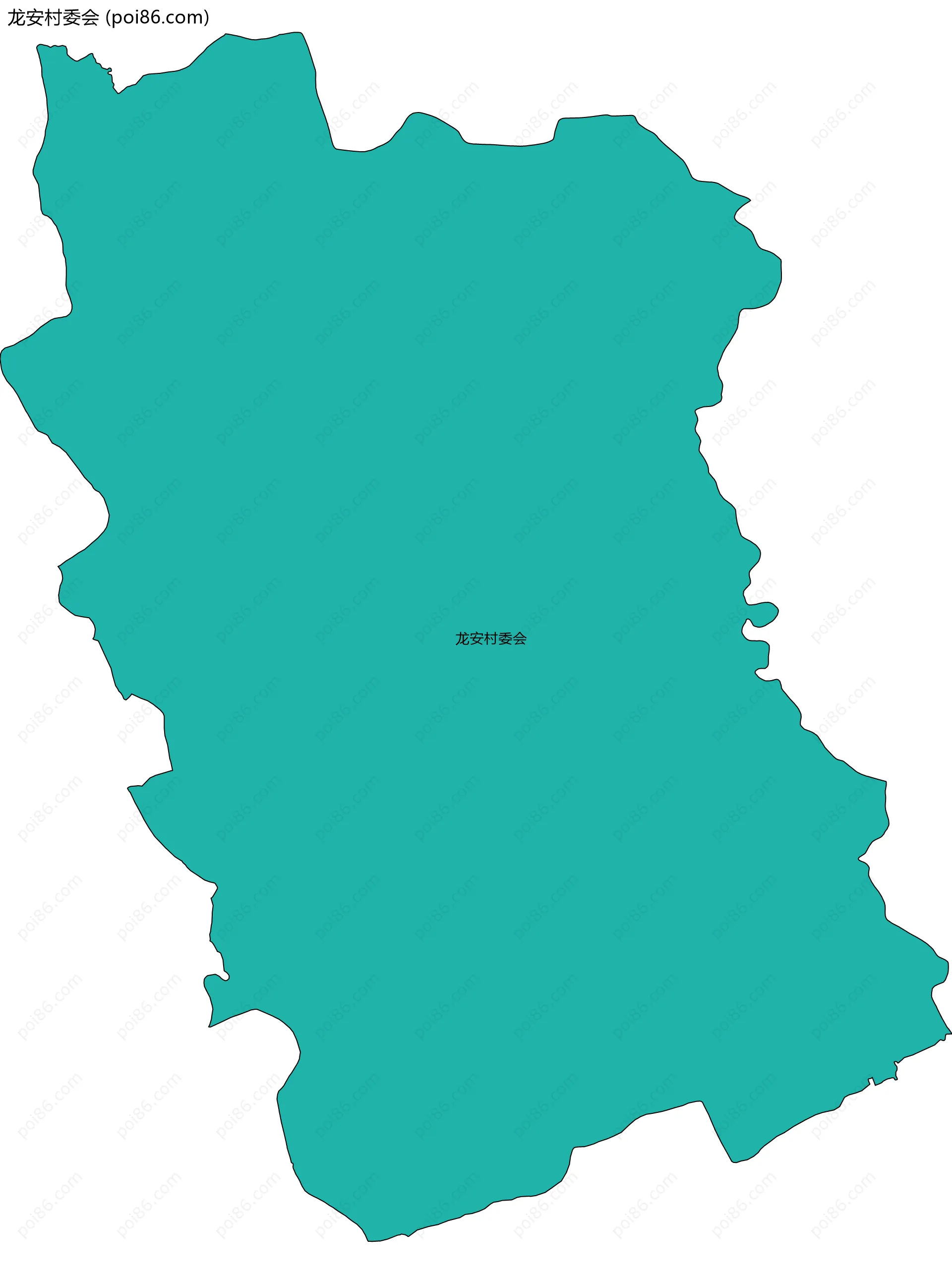 龙安村委会边界地图