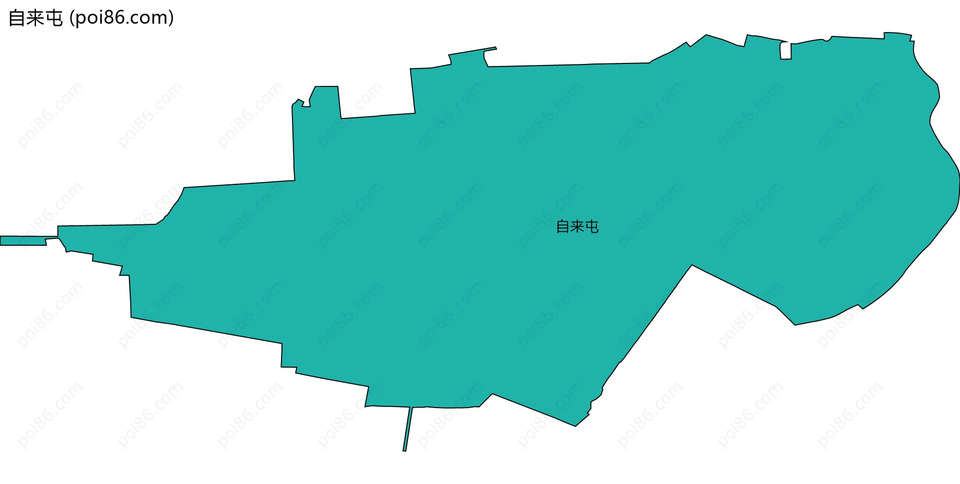 自来屯边界地图