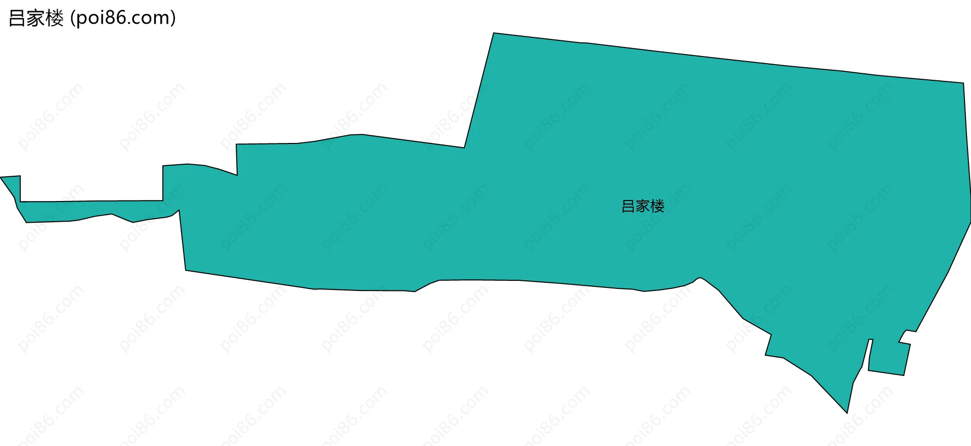 吕家楼边界地图