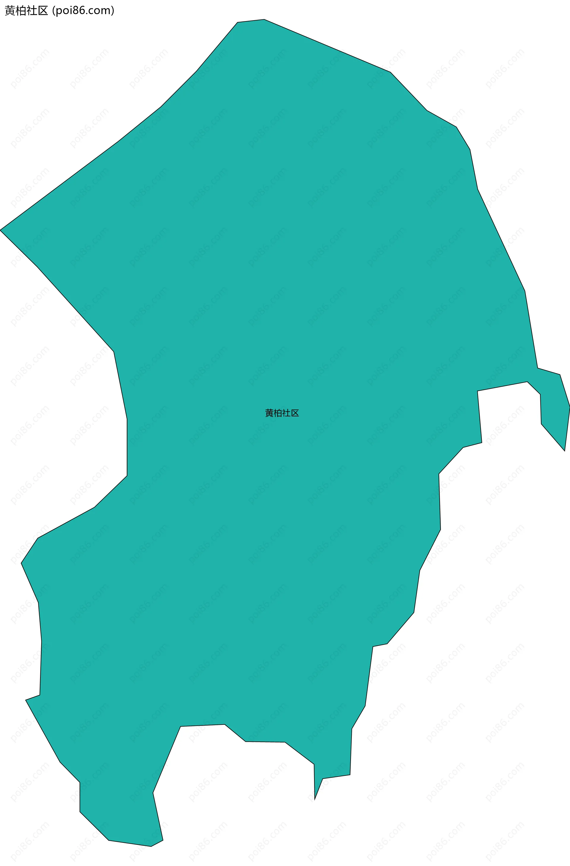 黄柏社区边界地图