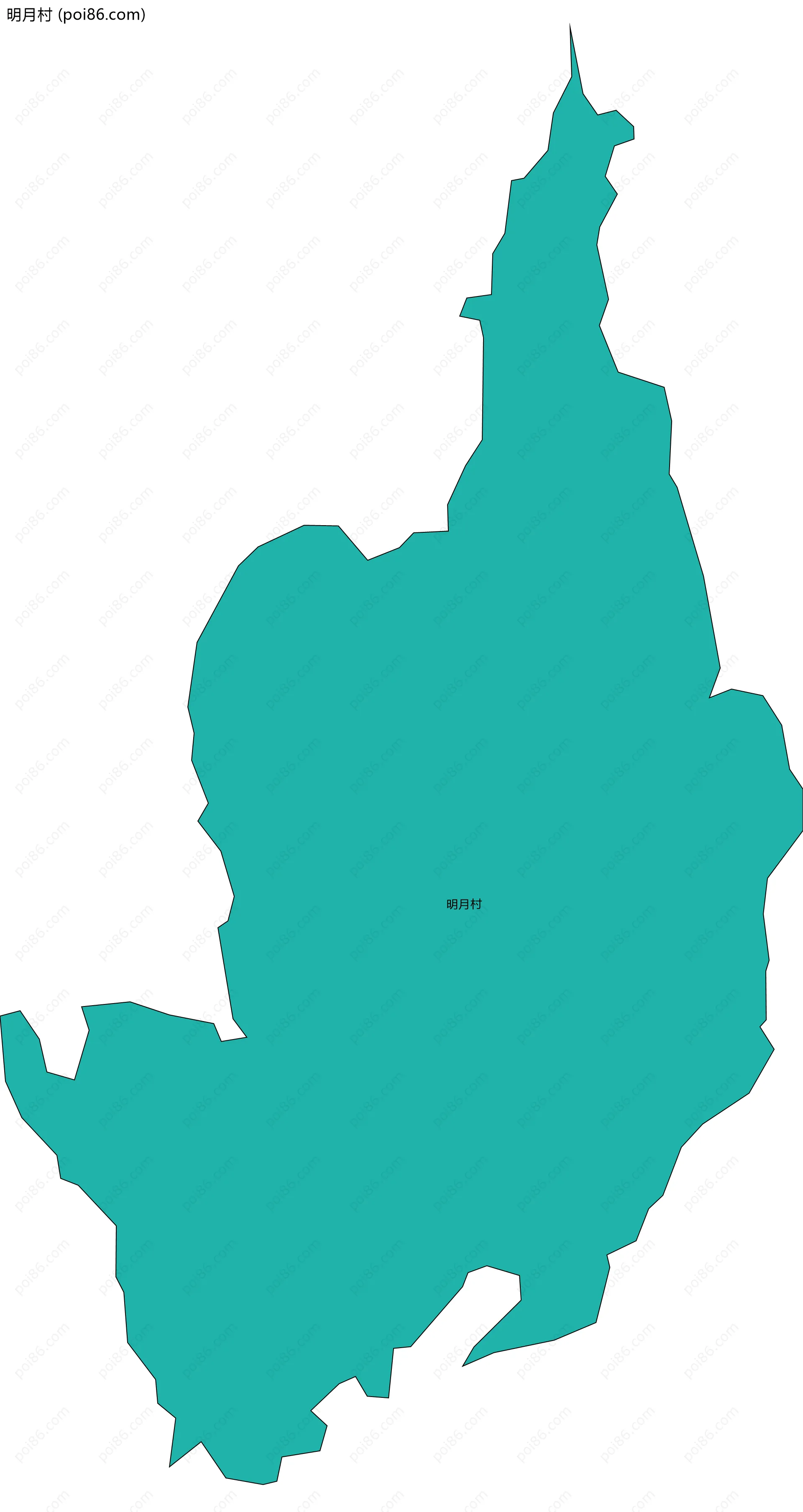 明月村边界地图