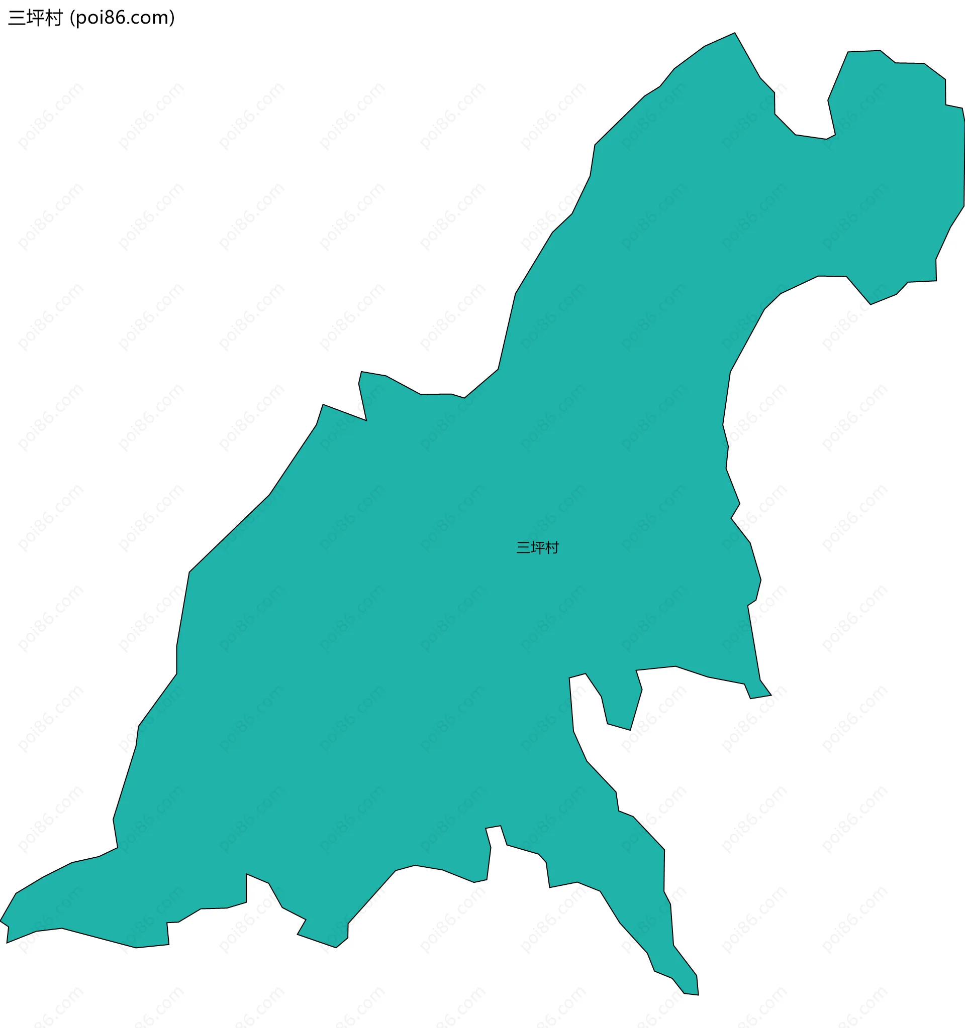 三坪村边界地图