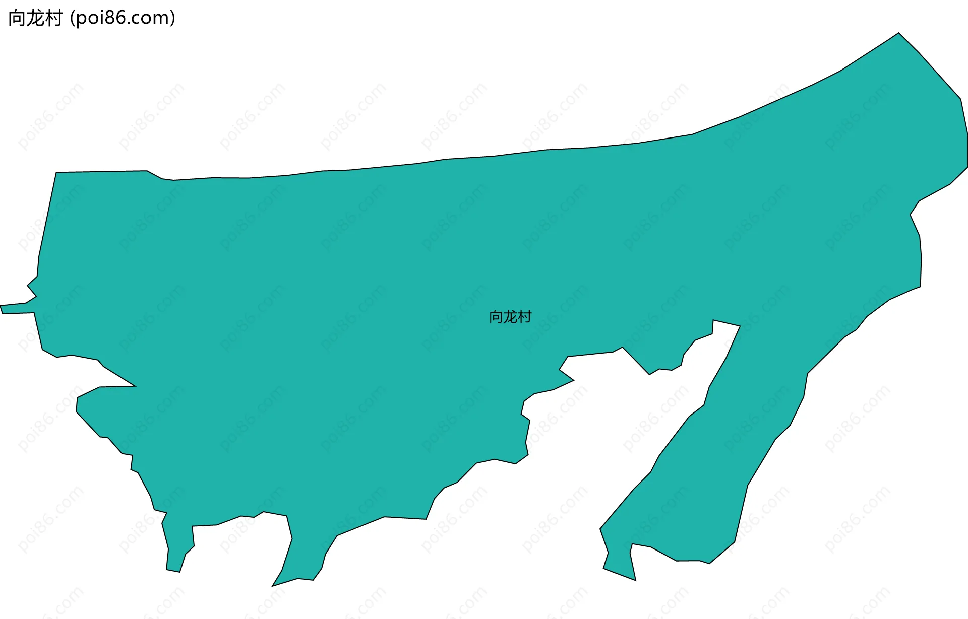 向龙村边界地图