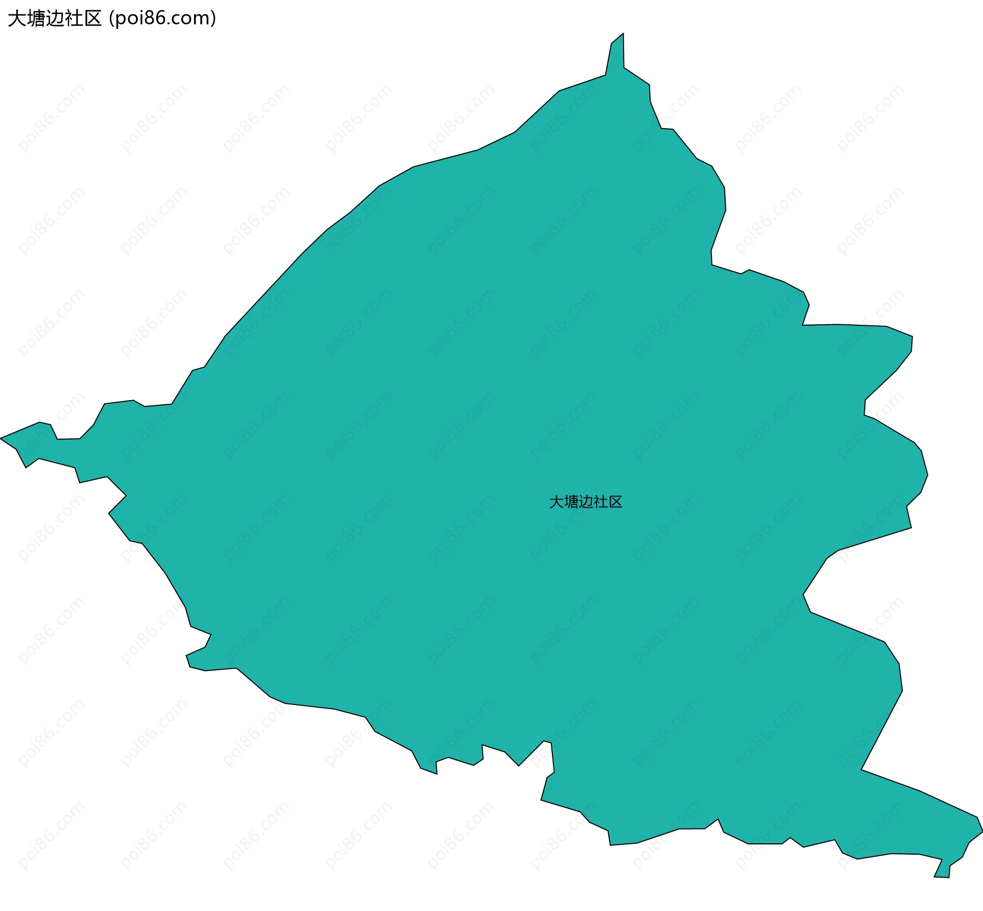 大塘边社区边界地图