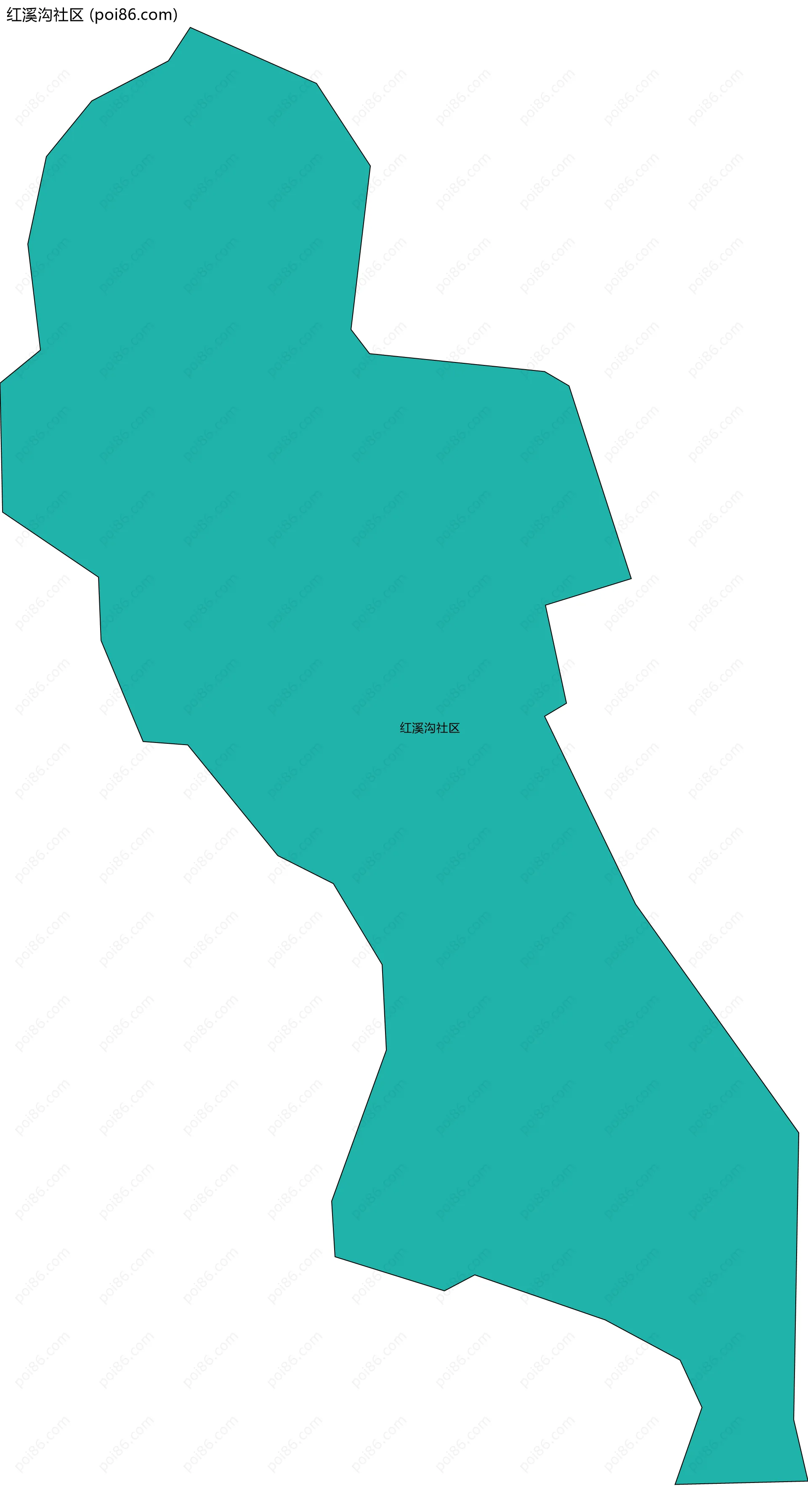 红溪沟社区边界地图