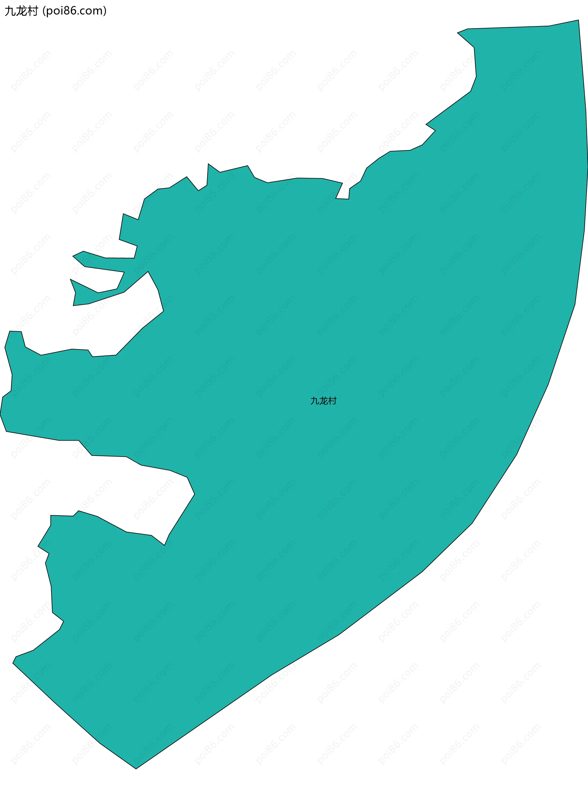 九龙村边界地图