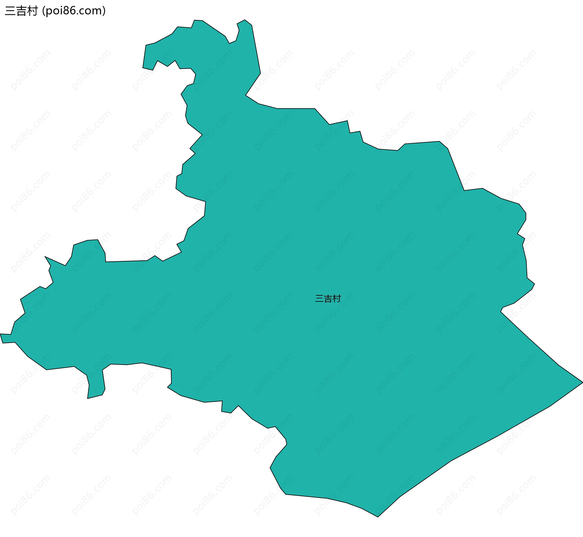 三吉村边界地图