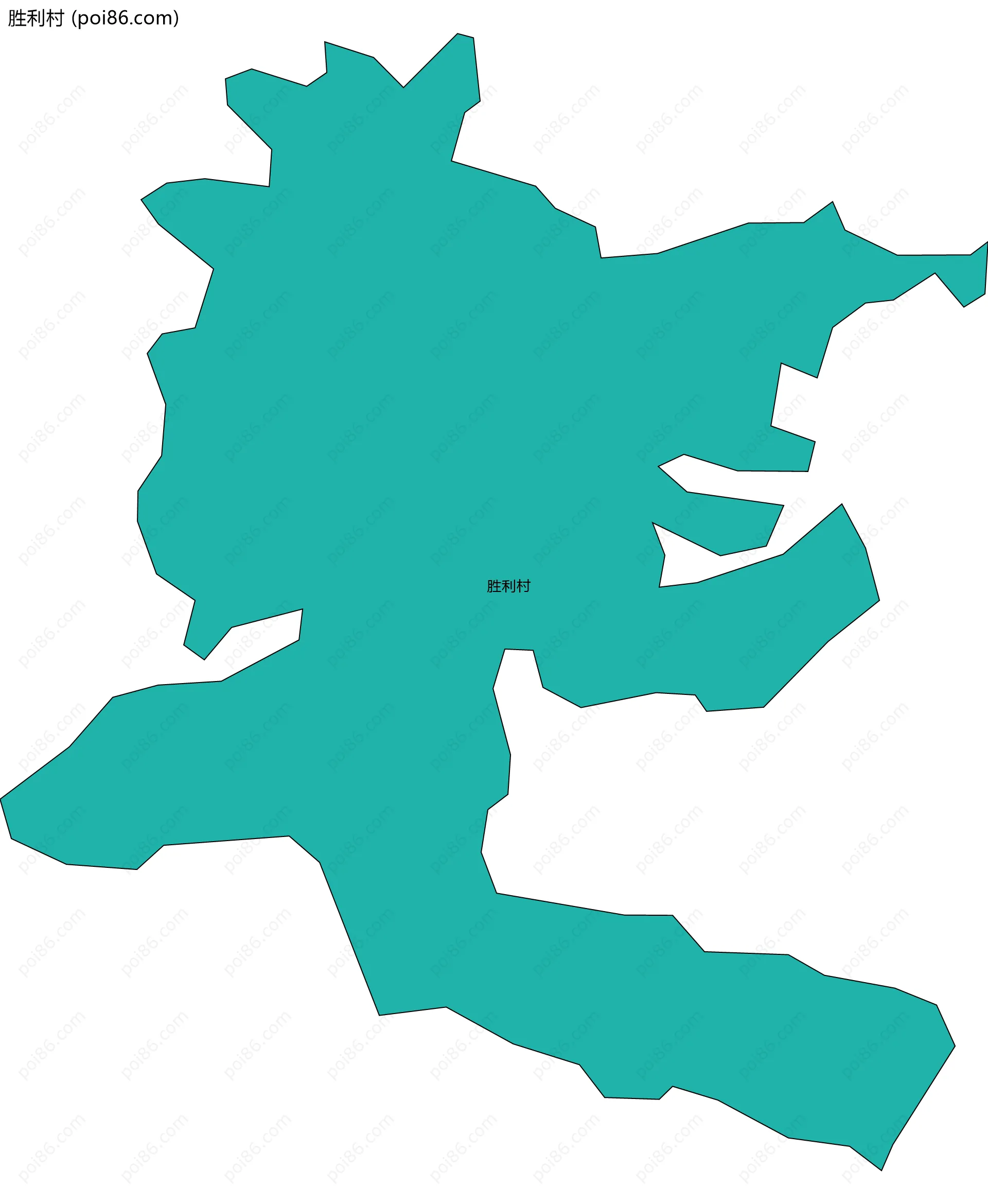 胜利村边界地图