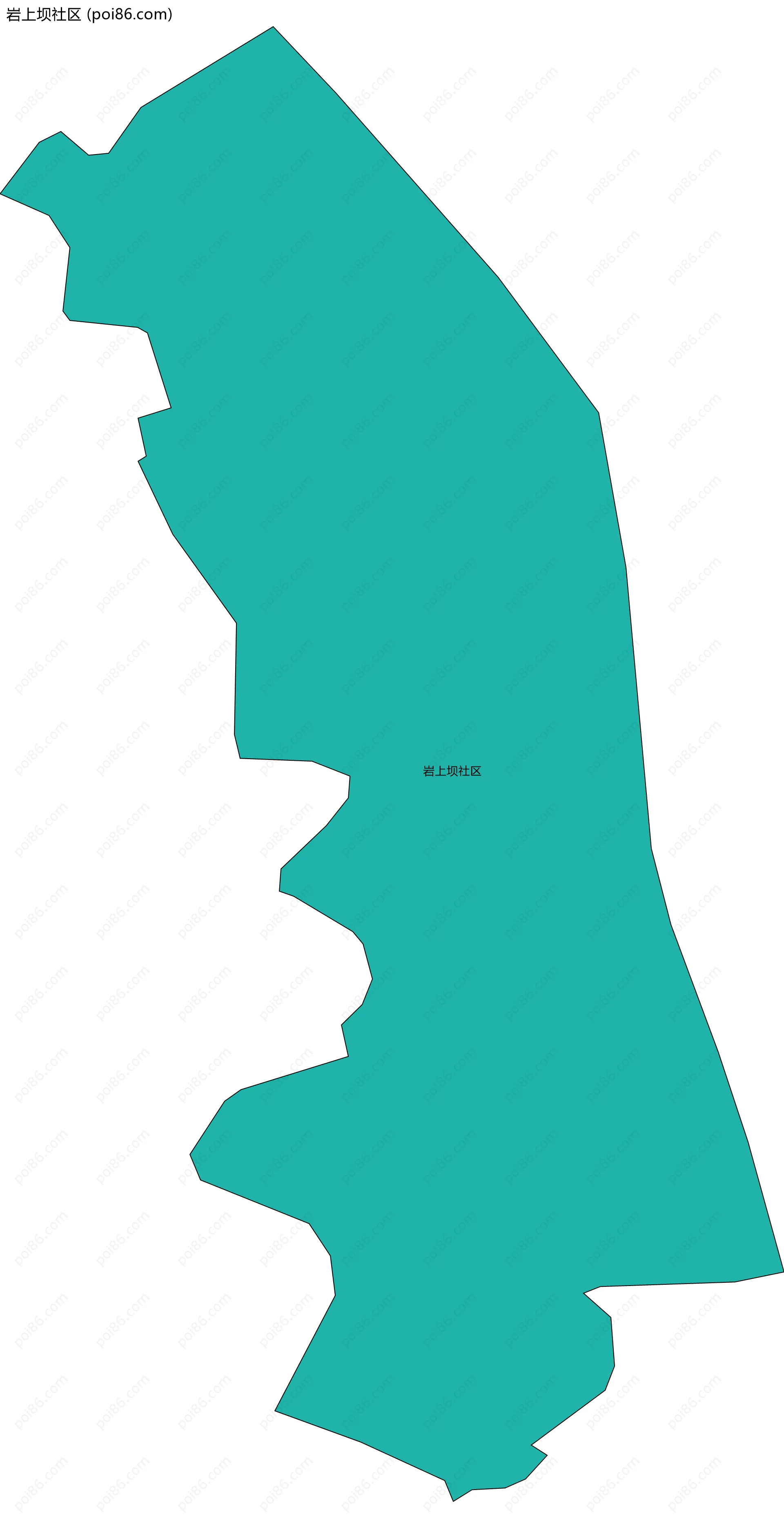 岩上坝社区边界地图