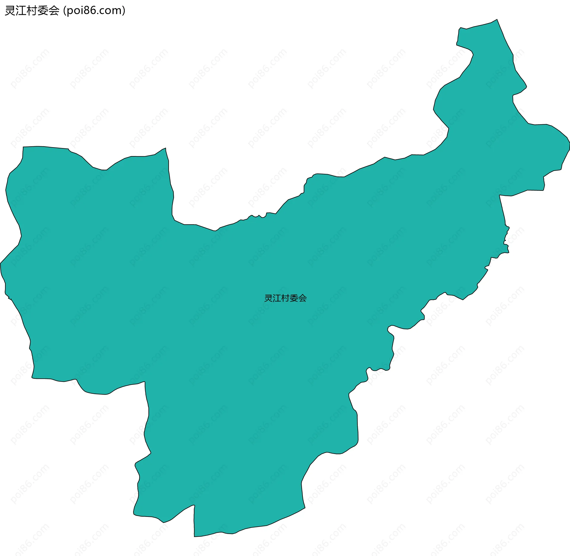 灵江村委会边界地图