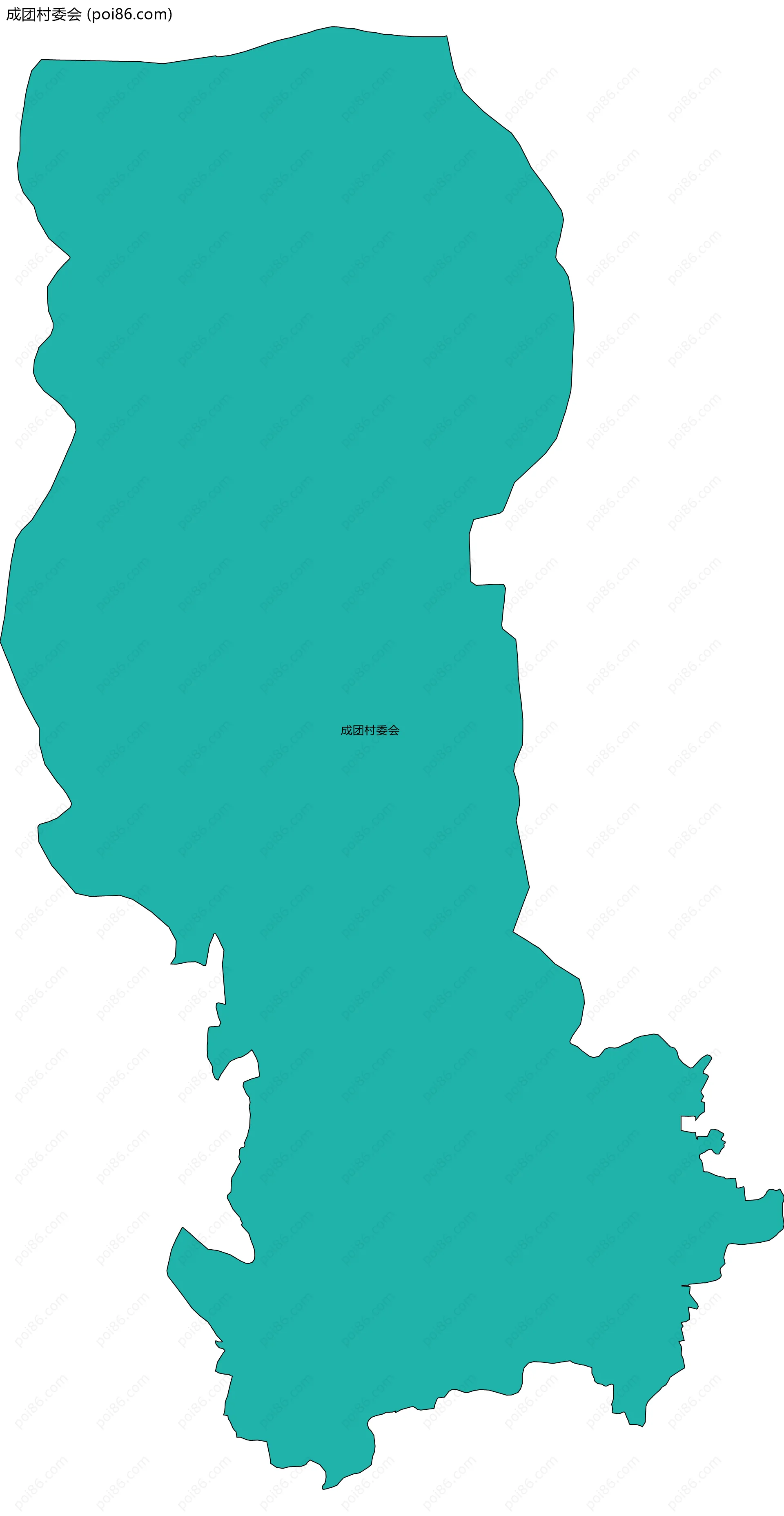 成团村委会边界地图