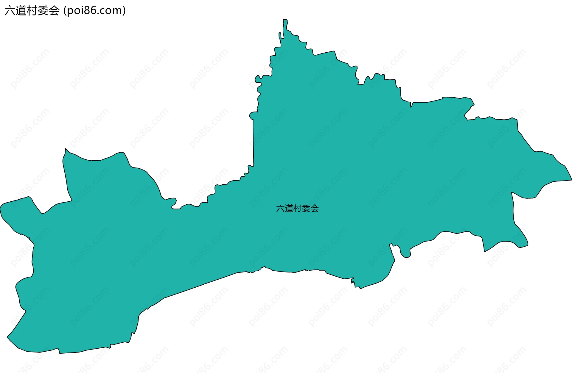 六道村委会边界地图