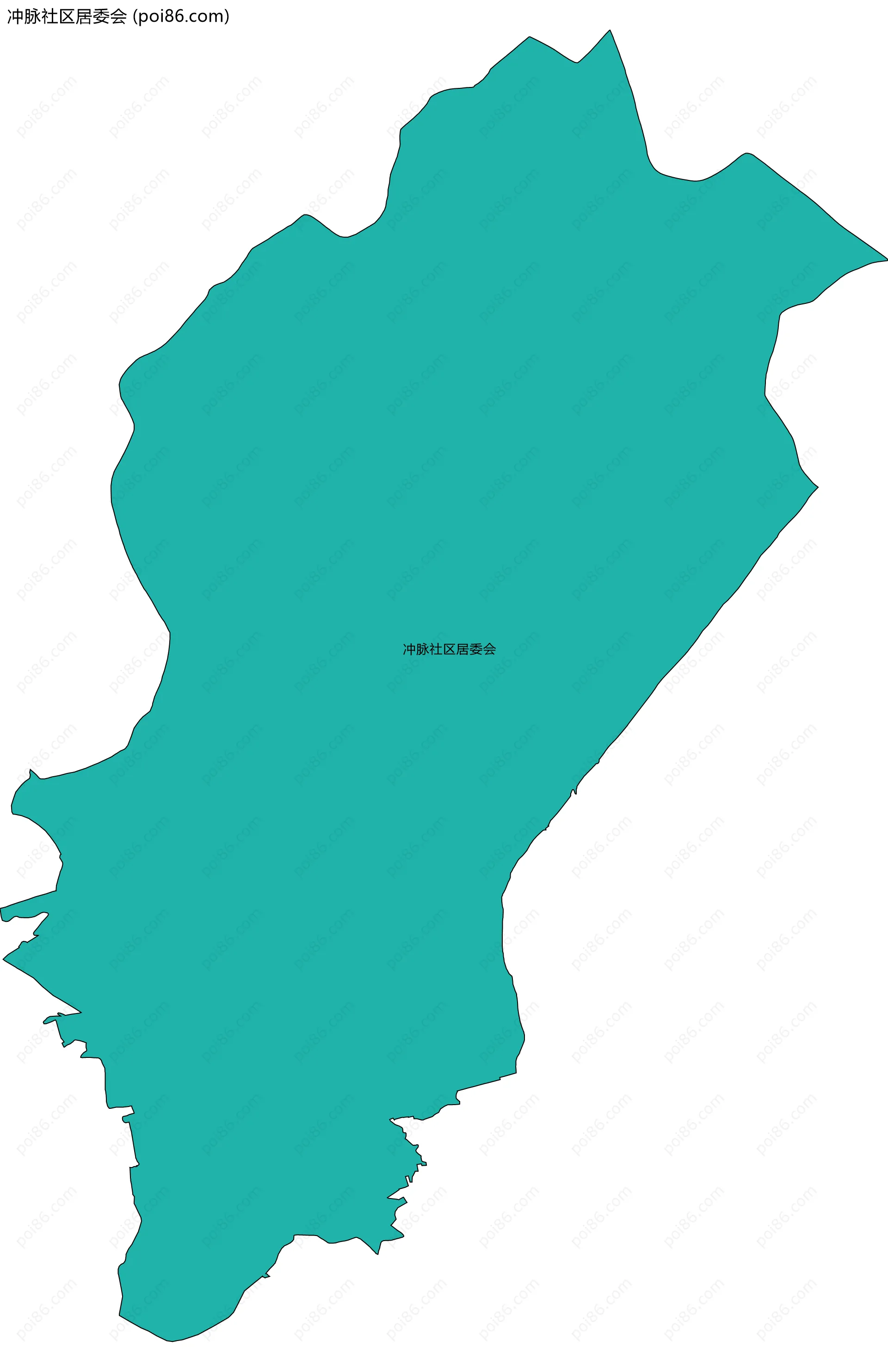 冲脉社区居委会边界地图