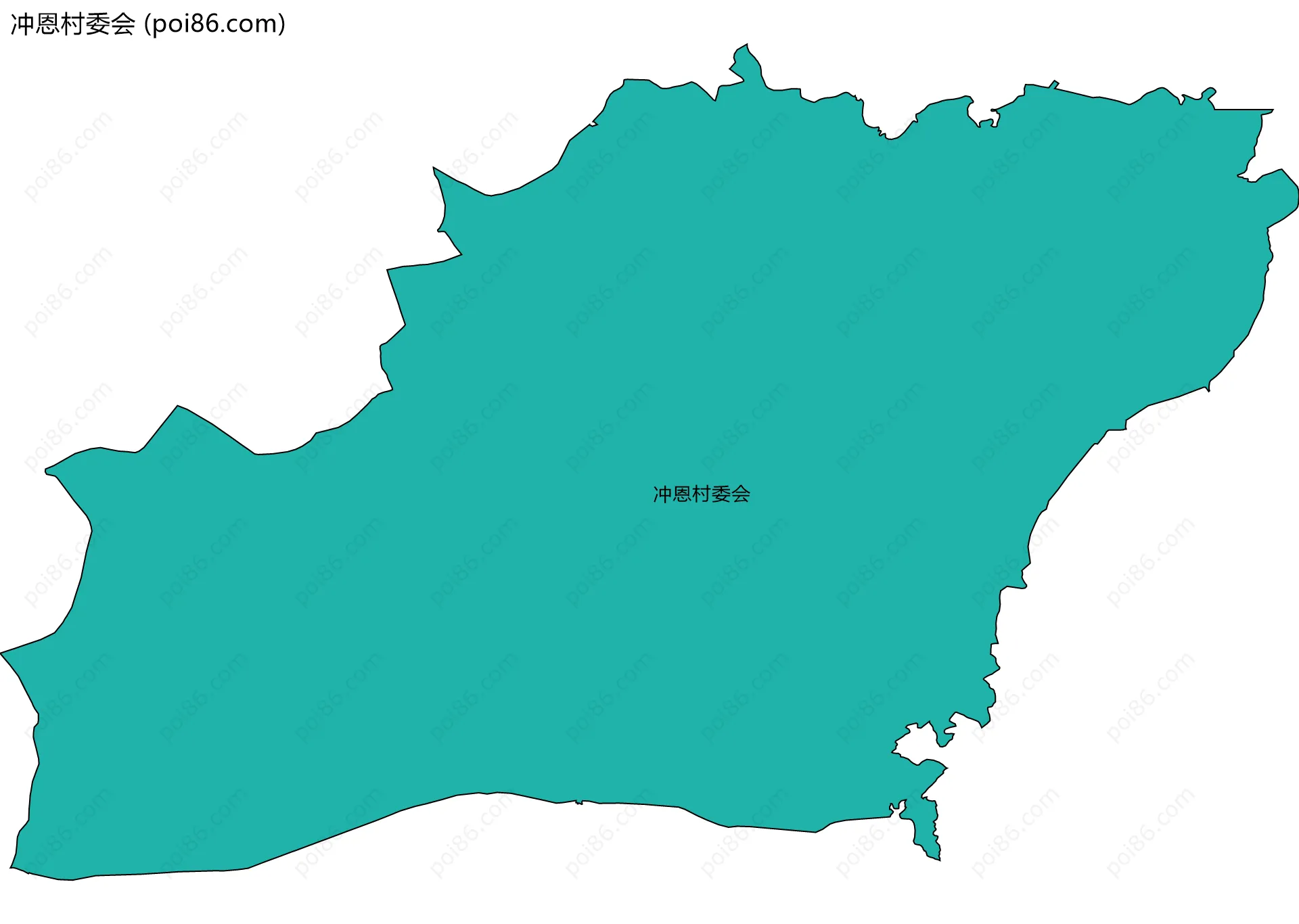 冲恩村委会边界地图