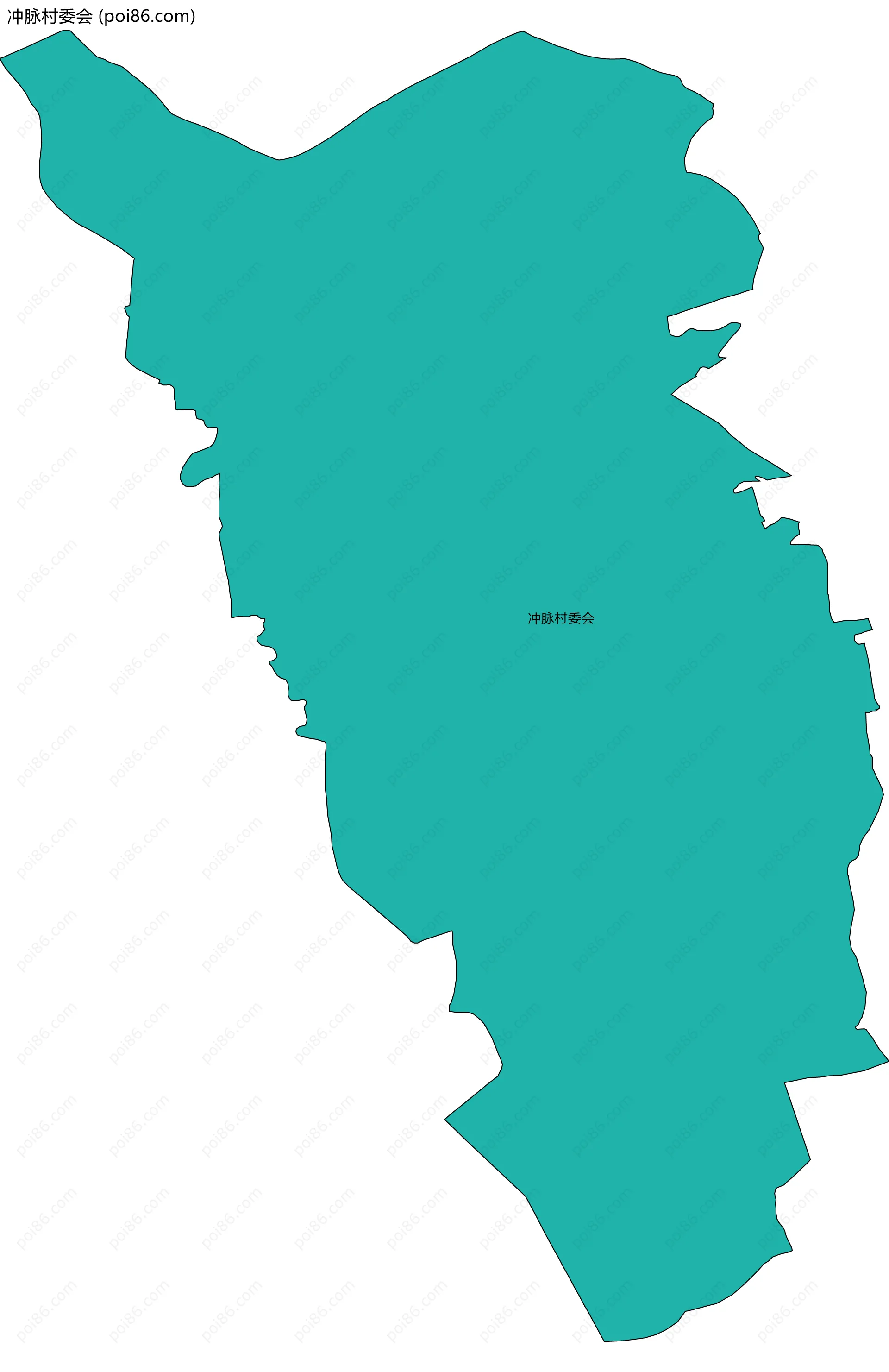 冲脉村委会边界地图