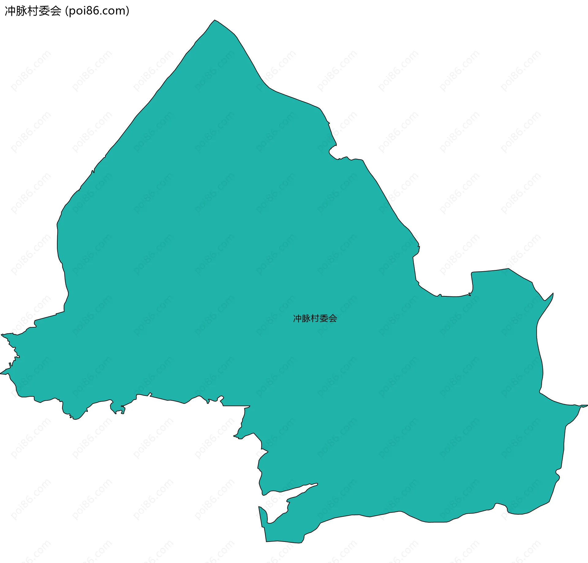 冲脉村委会边界地图