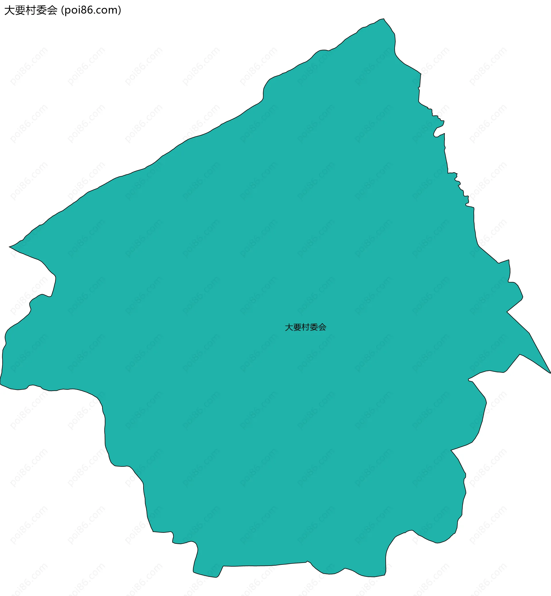 大要村委会边界地图