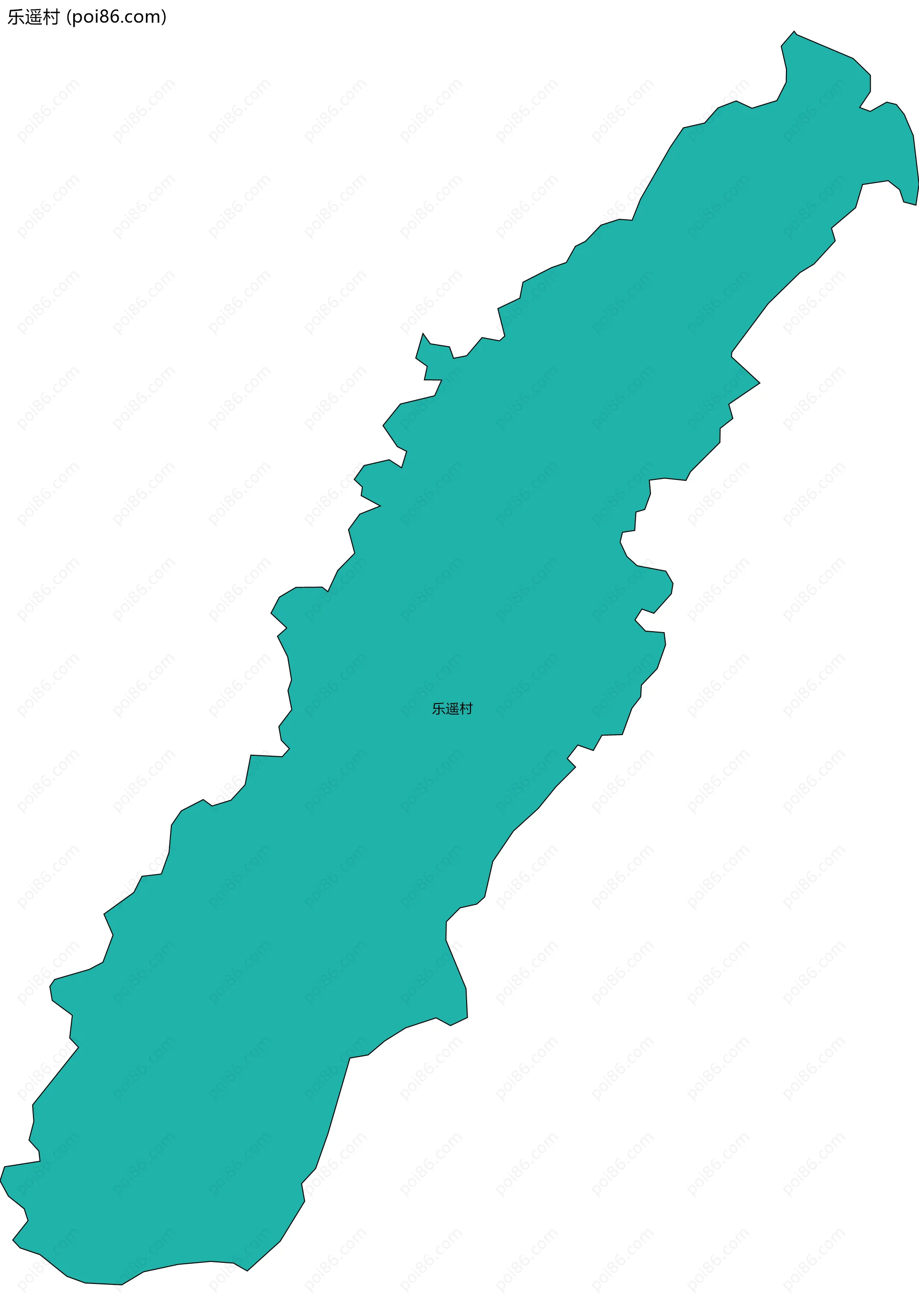 乐遥村边界地图