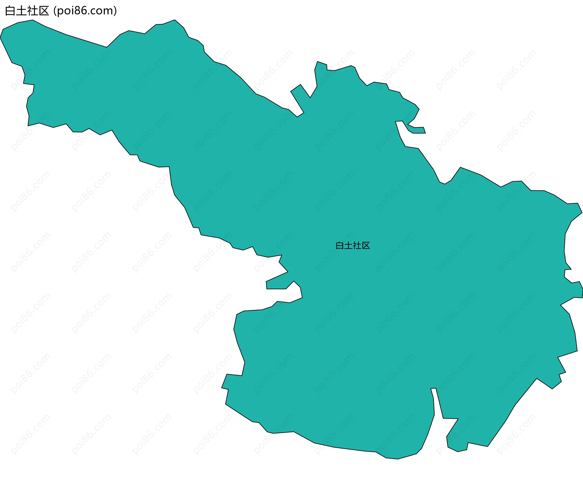 白土社区边界地图