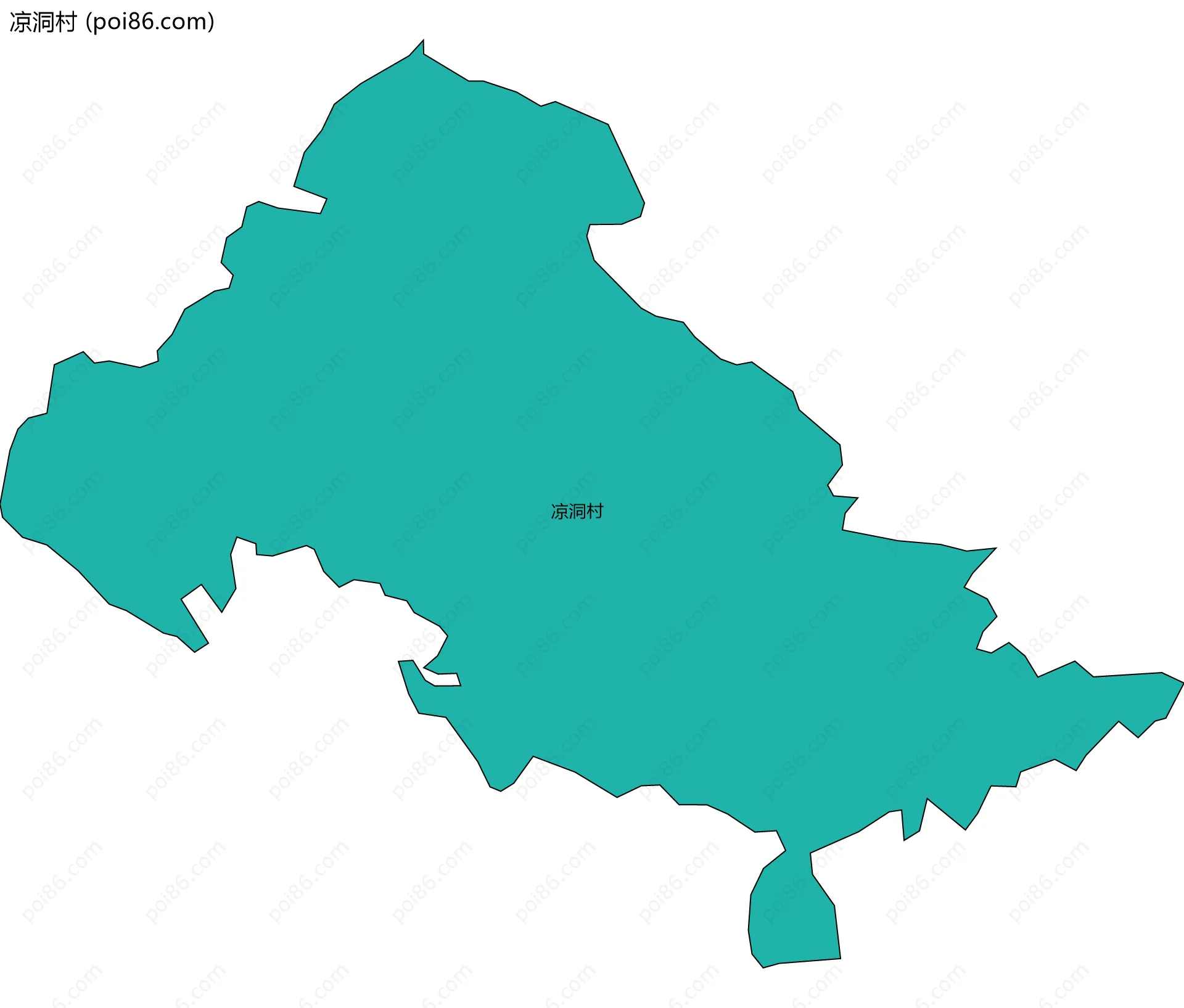 凉洞村边界地图