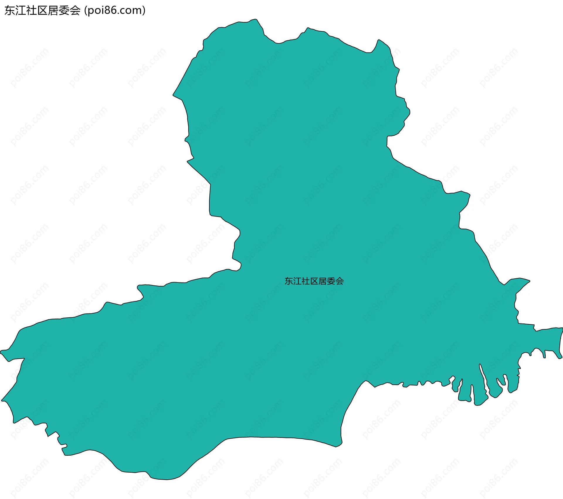 东江社区居委会边界地图