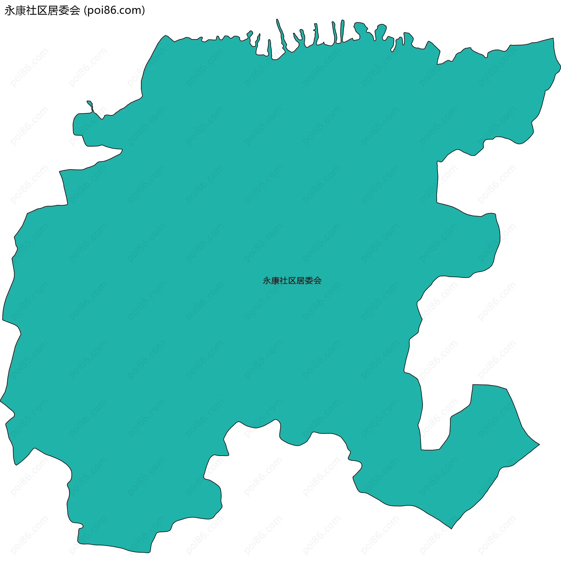 永康社区居委会边界地图