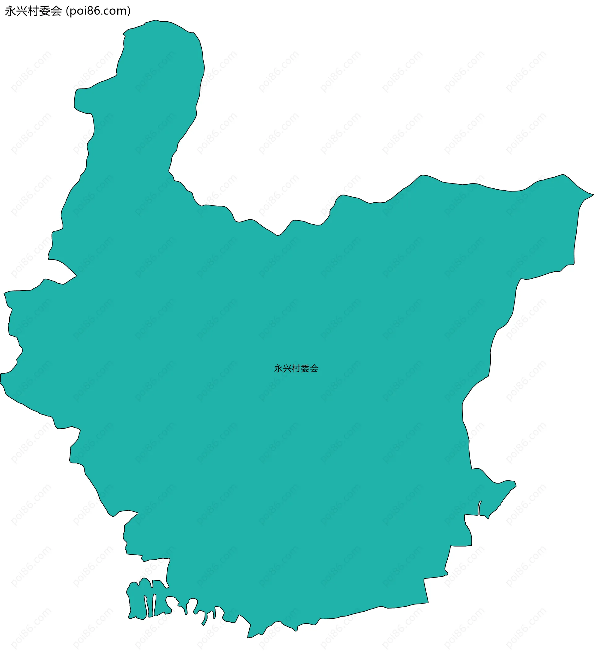 永兴村委会边界地图