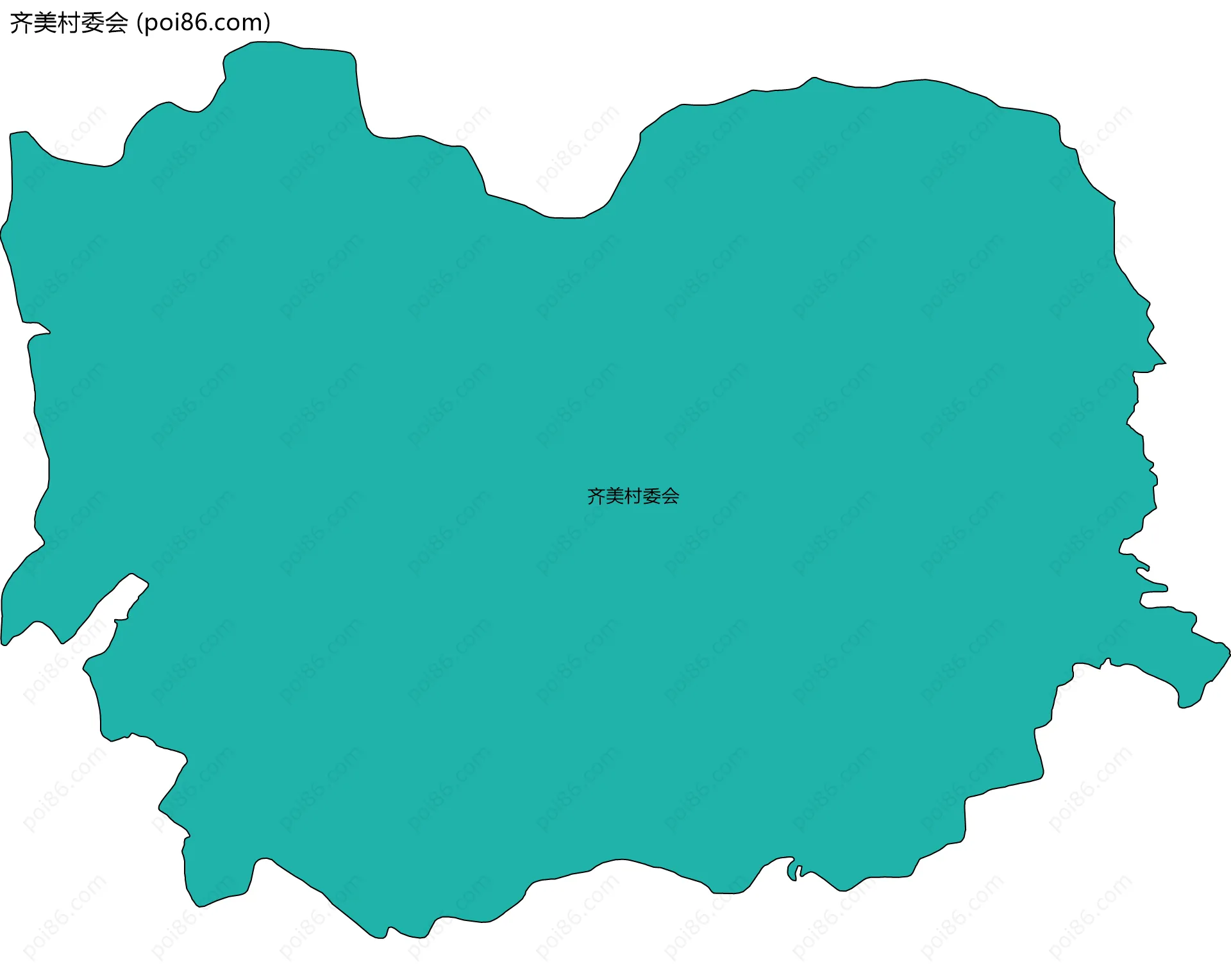 齐美村委会边界地图