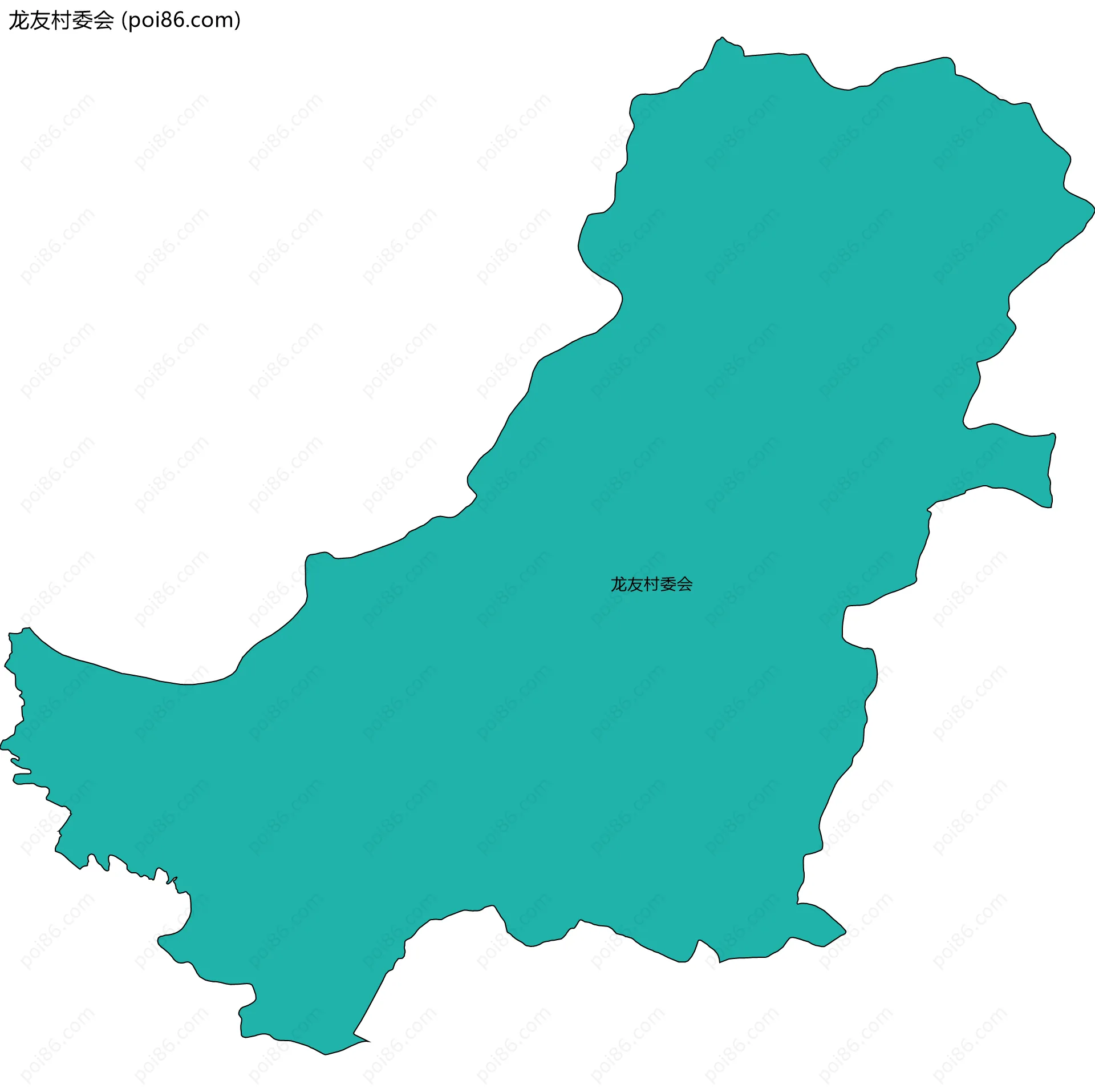 龙友村委会边界地图