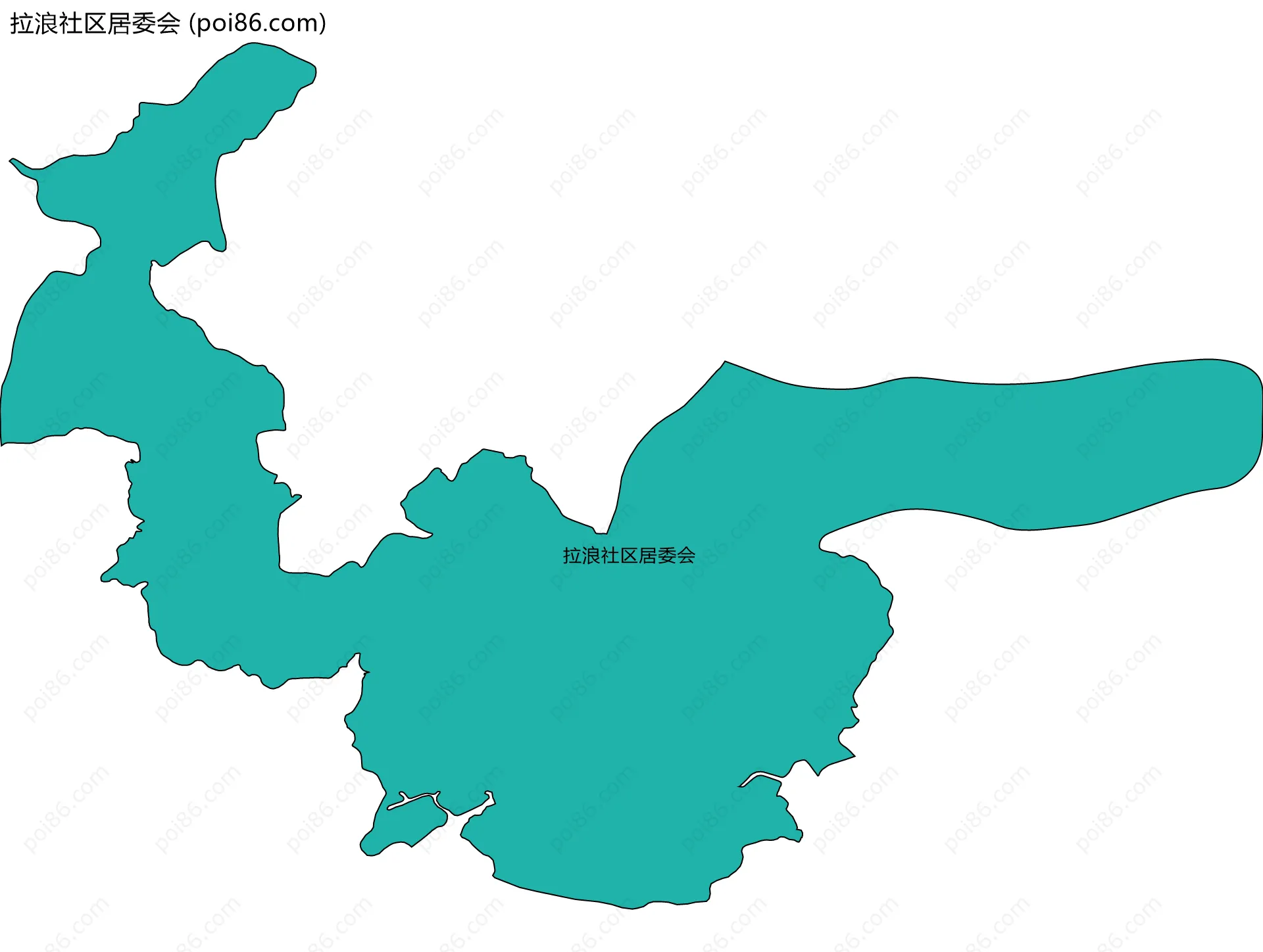 拉浪社区居委会边界地图