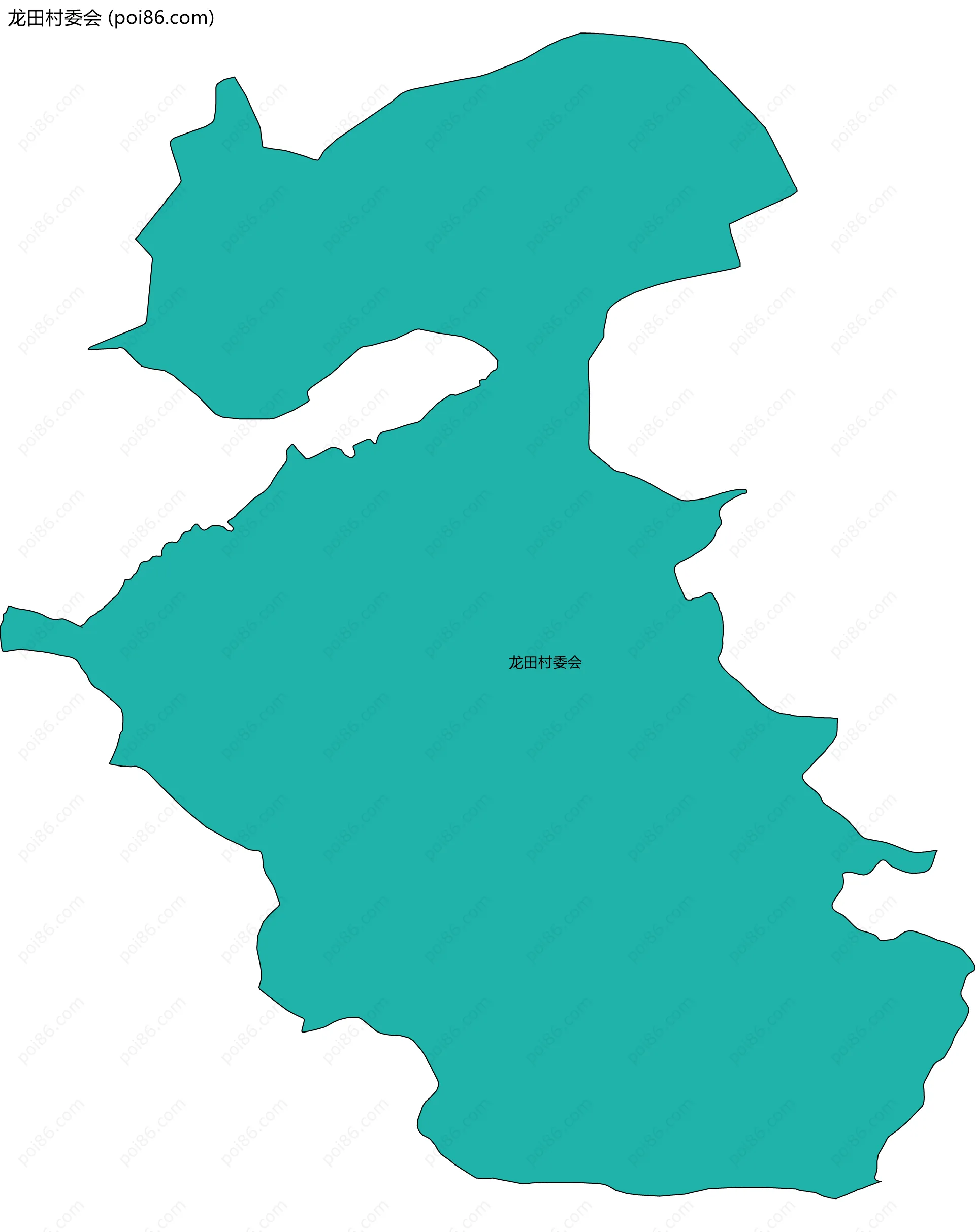 龙田村委会边界地图