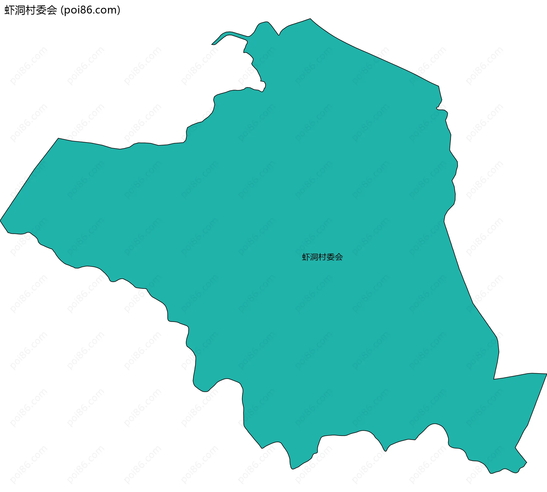 虾洞村委会边界地图