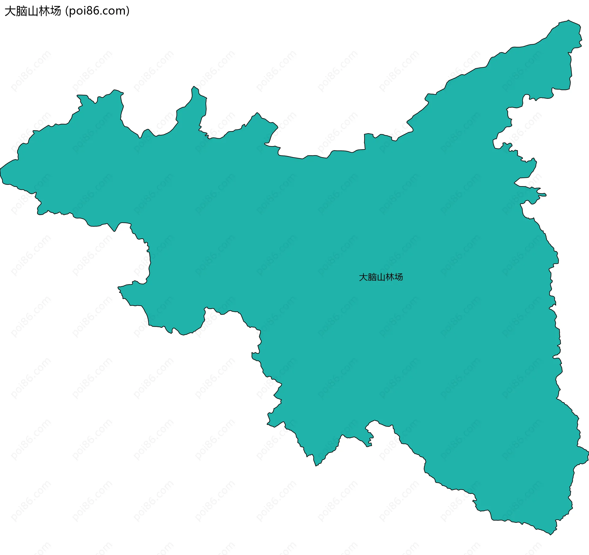 大脑山林场边界地图