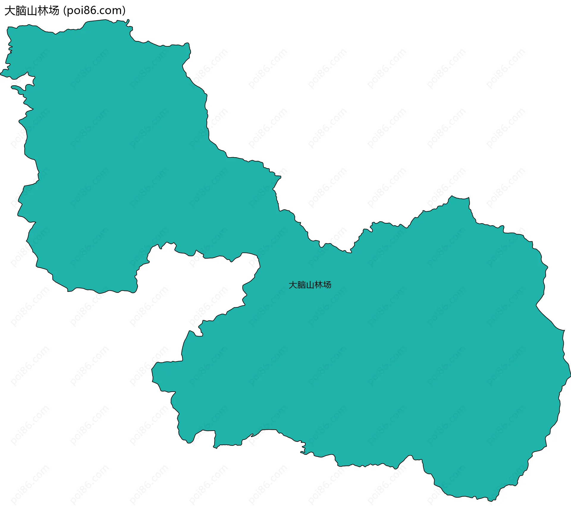 大脑山林场边界地图
